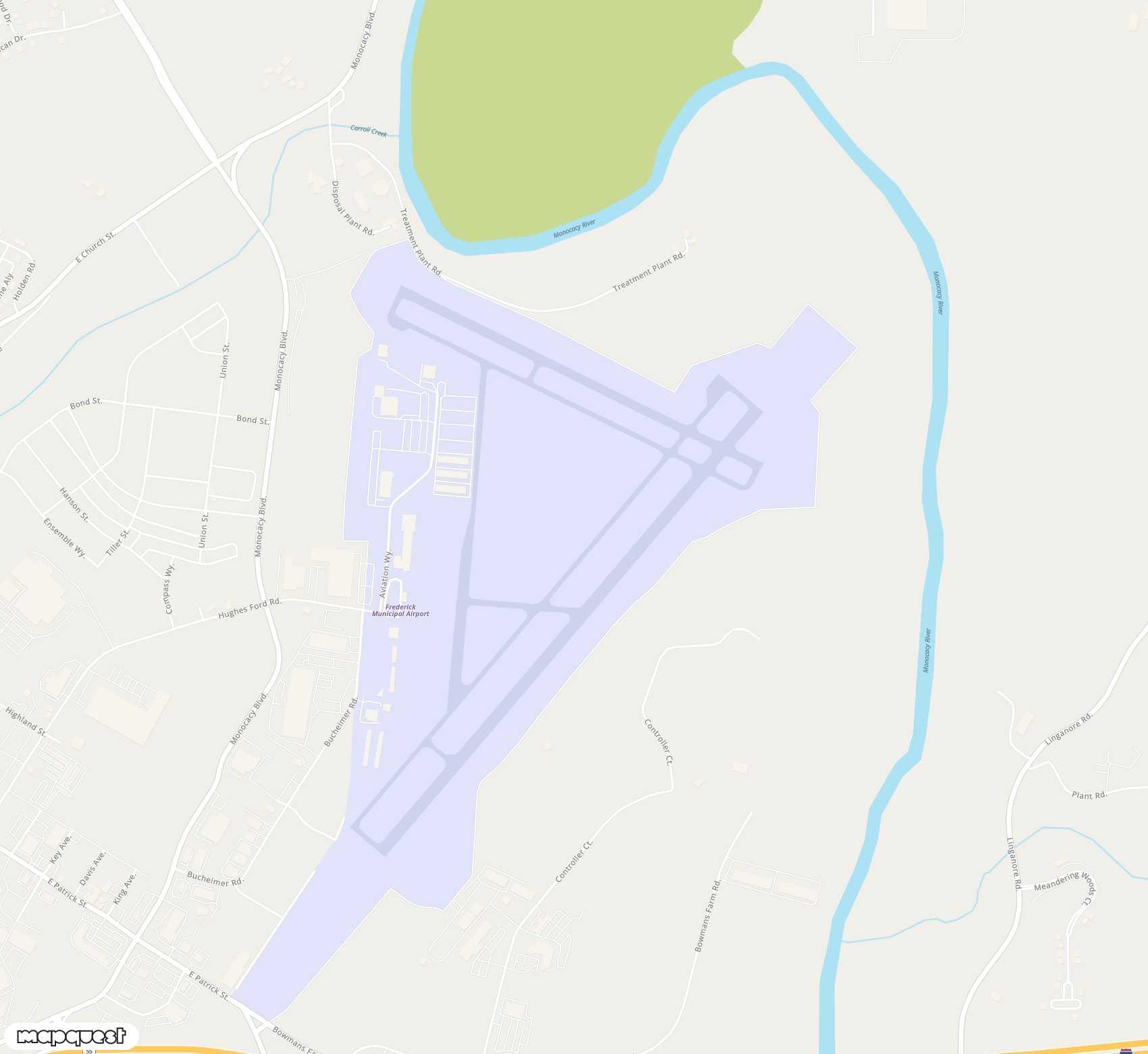 Carte de <span>Aérodrome de </span>Frederick Municipal<span>(FDK)</span>