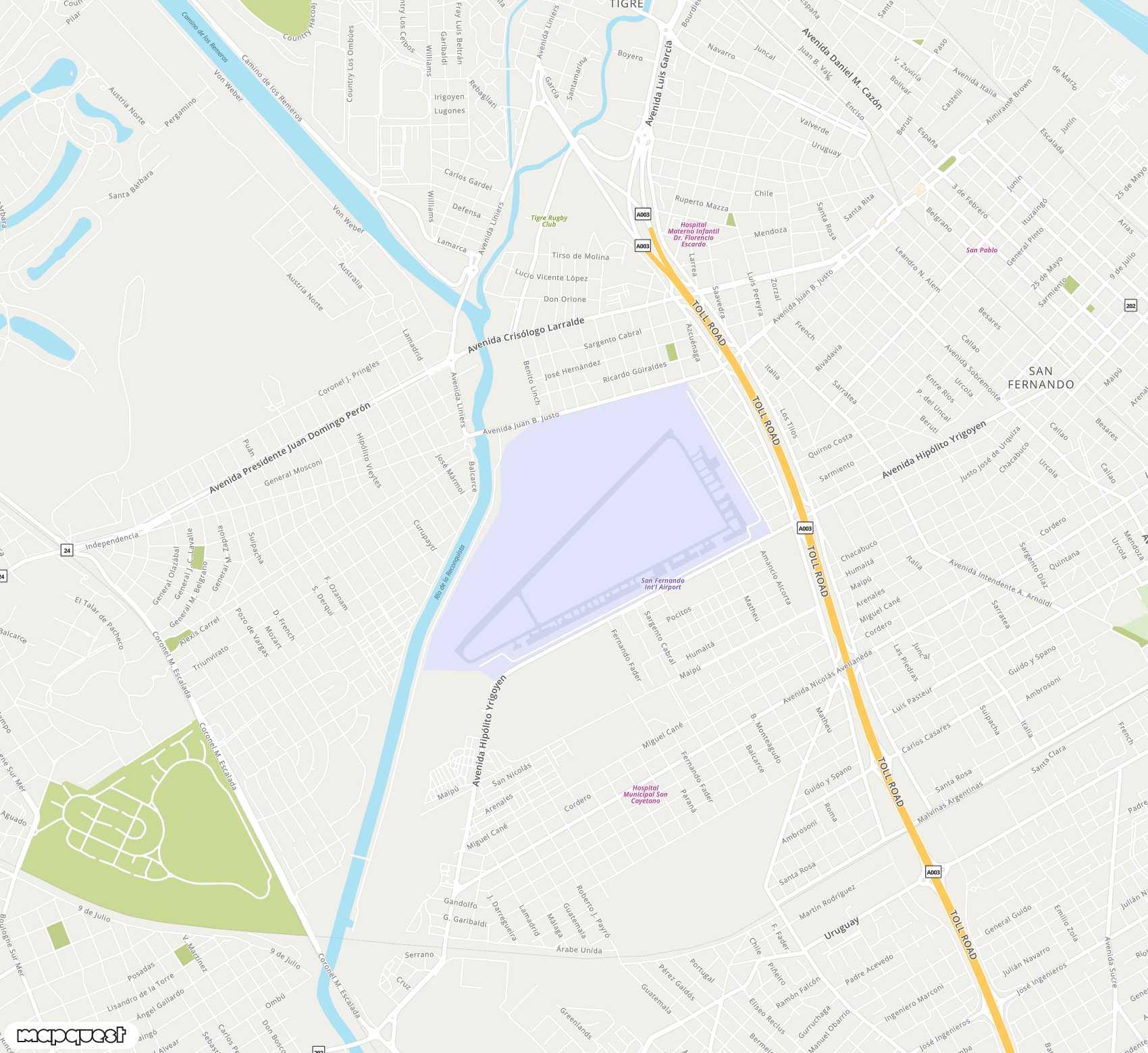 Carte de San Fernando <span>airport (FDO)</span>