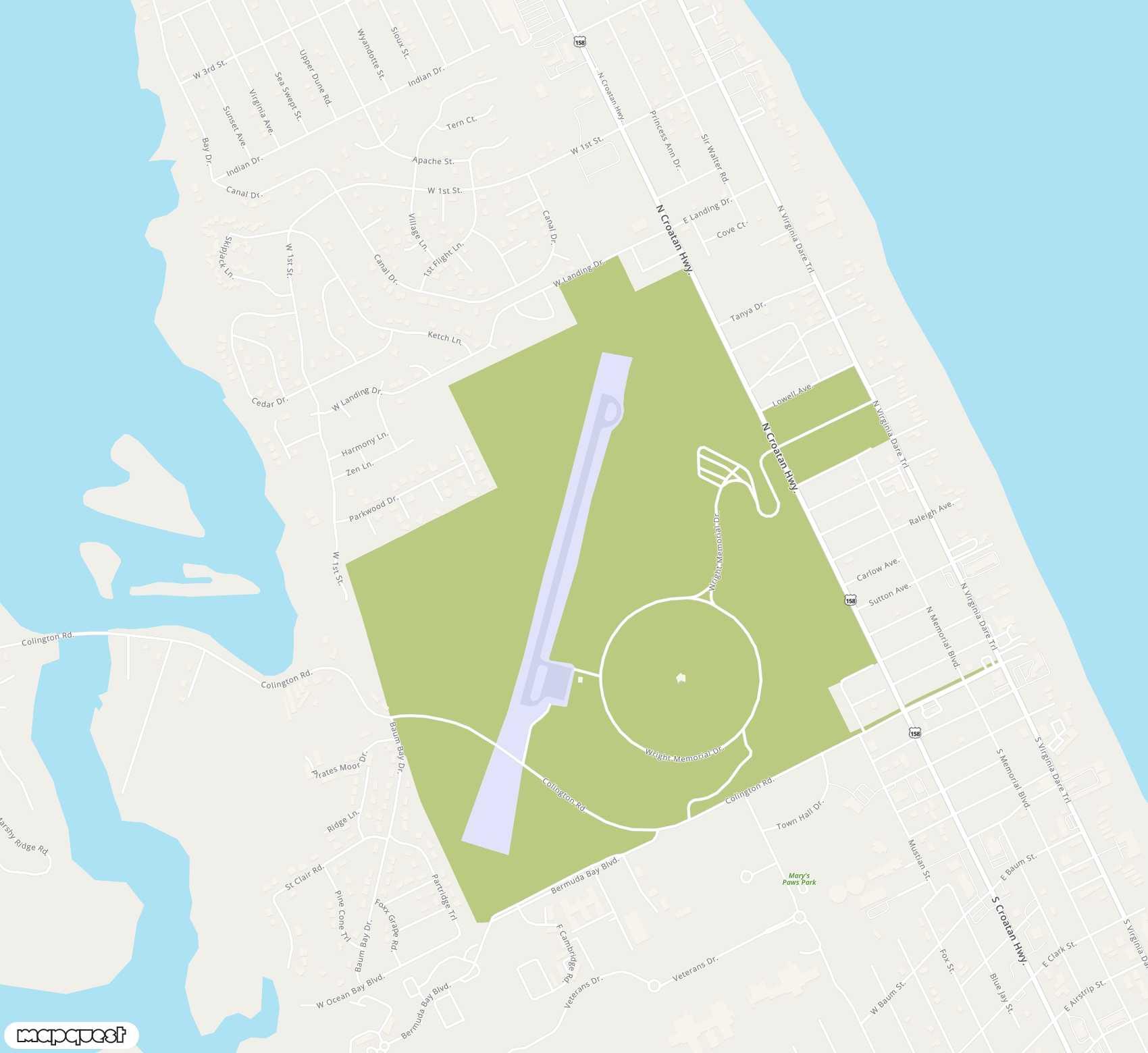 Carte de <span>Aérodrome de </span>First Flight<span>(FFA)</span>