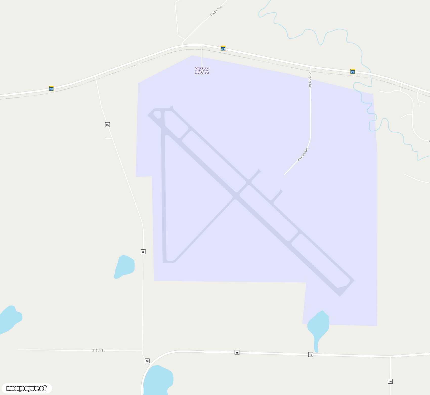 Carte de <span>Aérodrome de </span>Fergus Falls Municipal - Einar Mickelson Field<span>(FFM)</span>