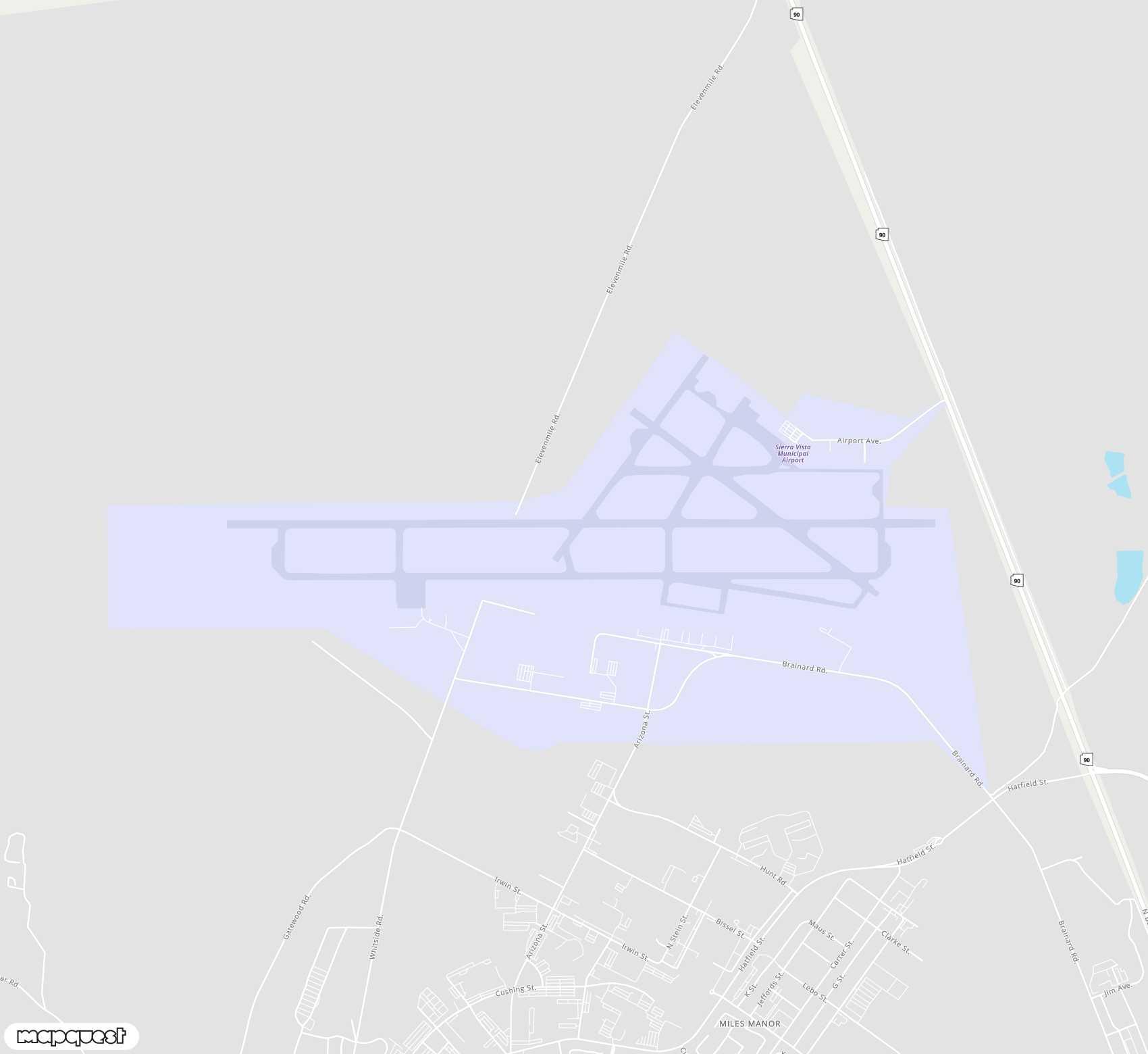 Carte de Sierra Vista Municipal / Libby Army Air Field <span>airport (FHU)</span>