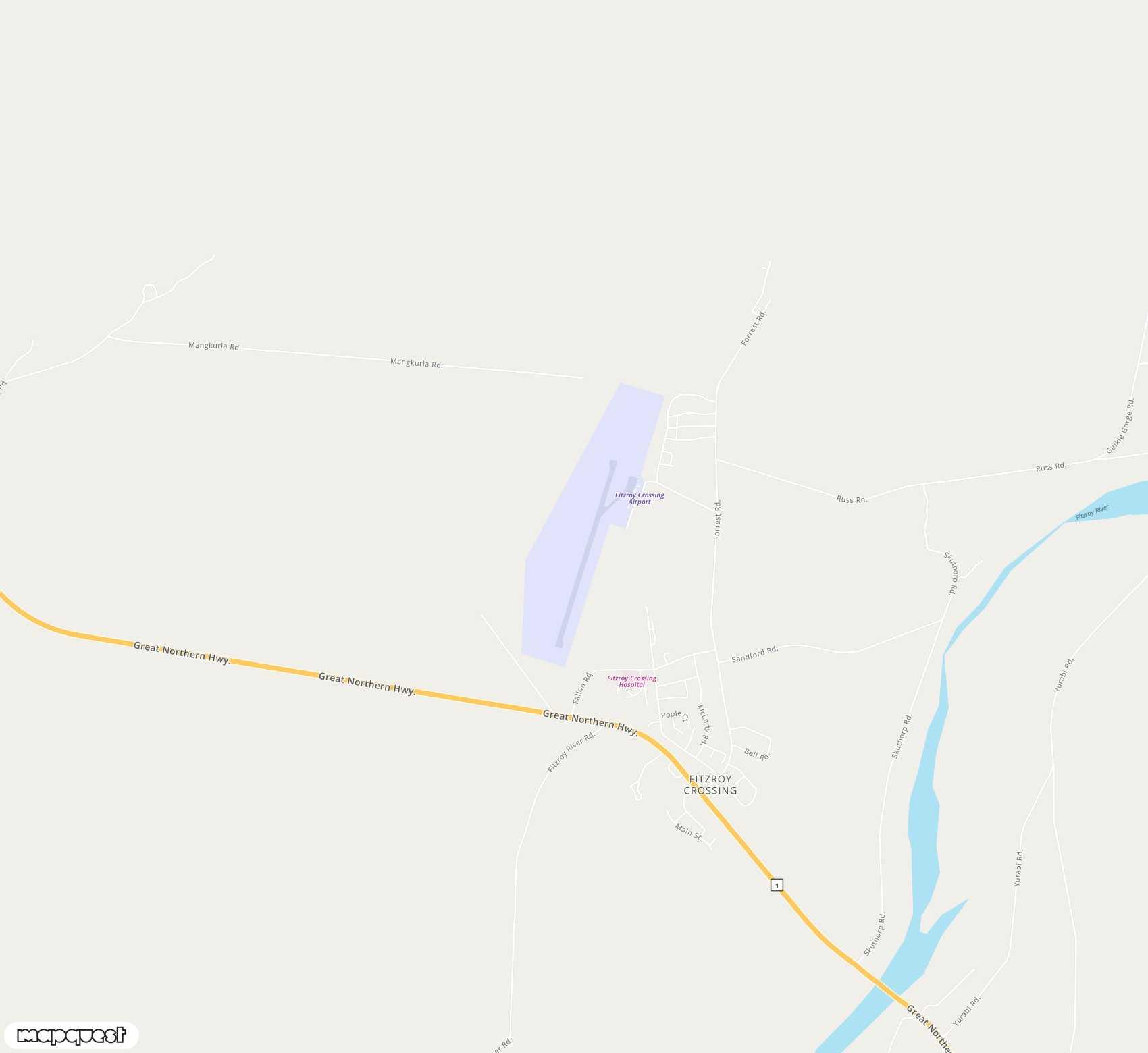 Carte de Fitzroy Crossing <span>airport (FIZ)</span>