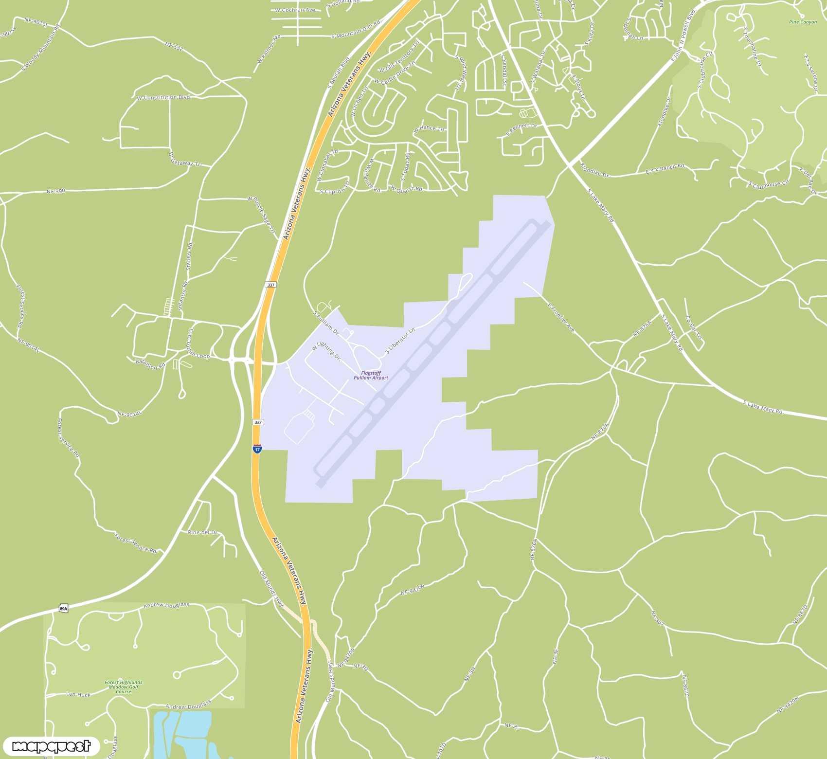 Carte de <span>Aéroport de </span>Flagstaff Pulliam<span>(FLG)</span>
