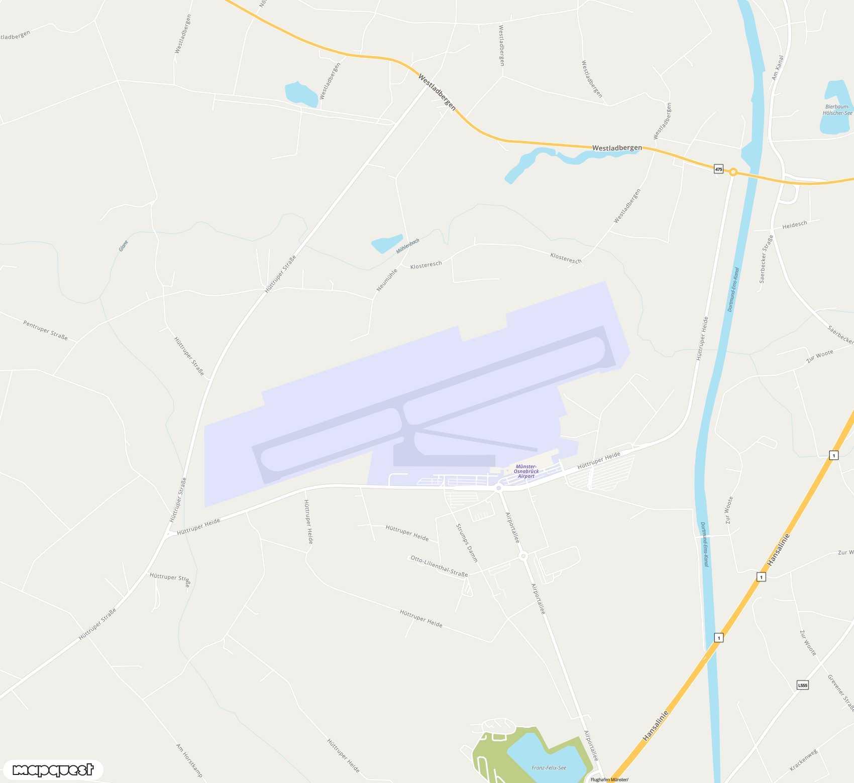 Carte de Münster Osnabrück <span>airport (FMO)</span>
