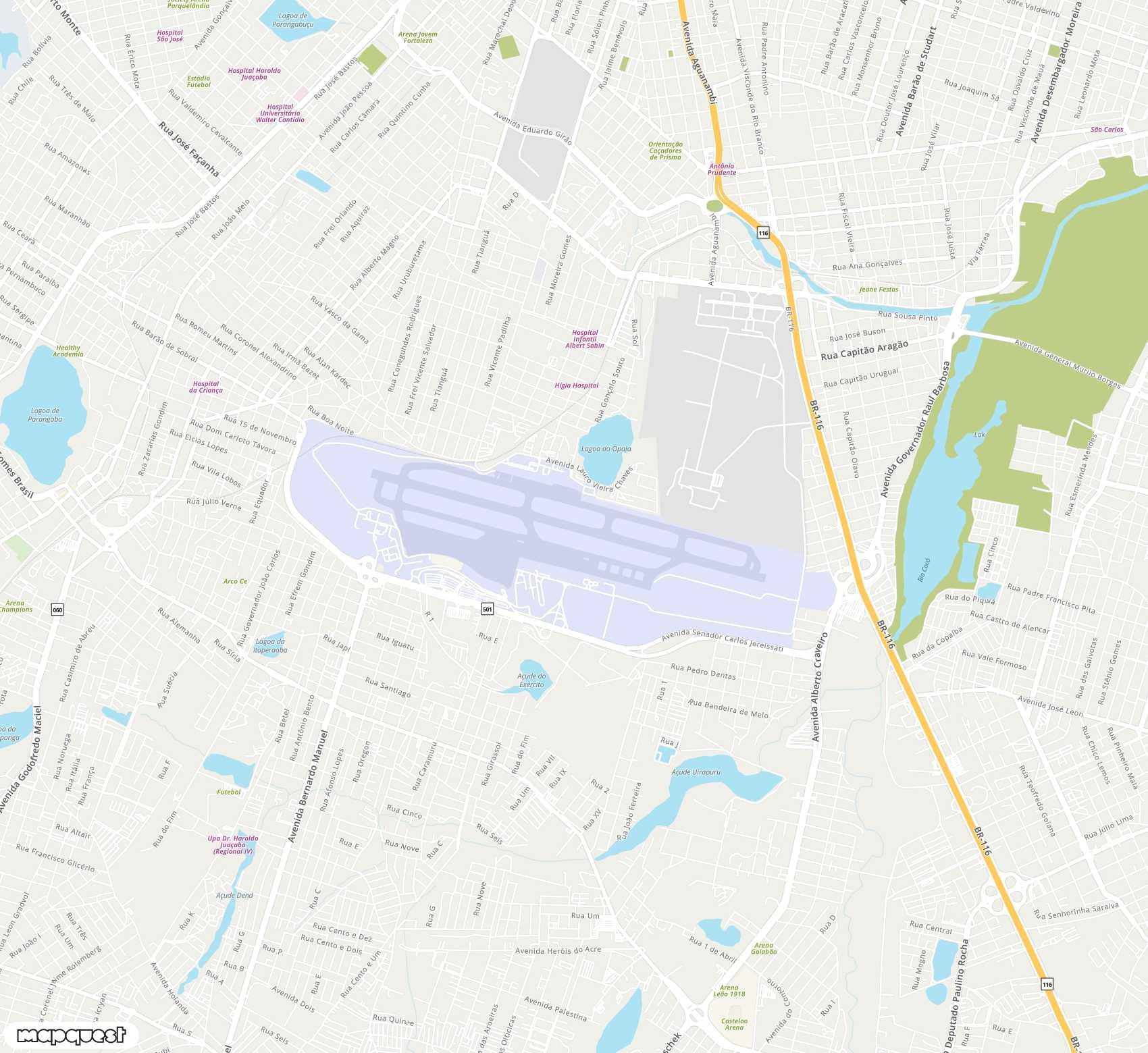 Carte de Pinto Martins <span>airport (FOR)</span>