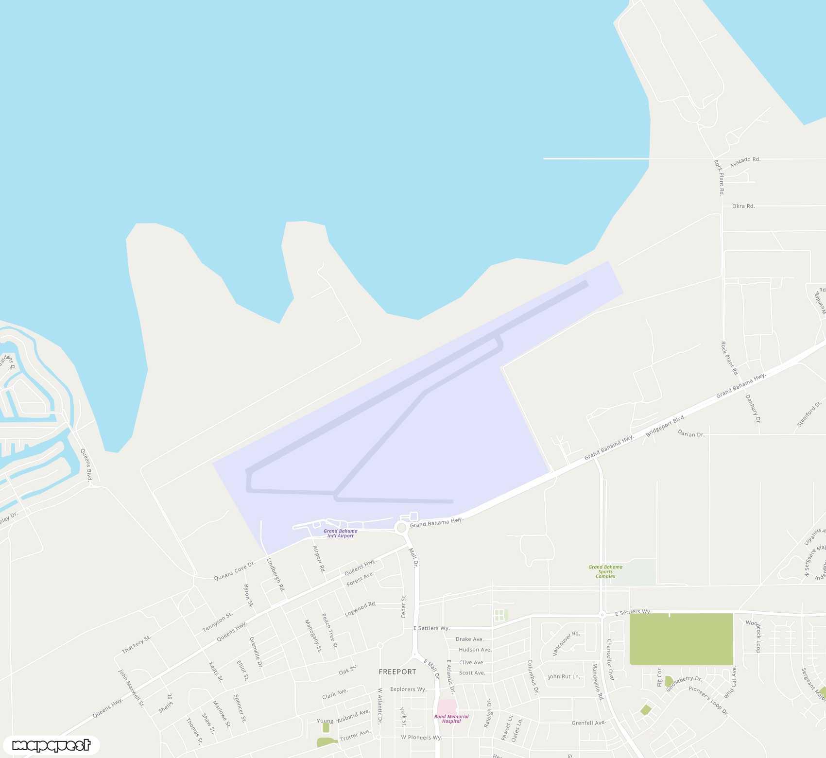Carte de Grand Bahama <span>airport (FPO)</span>