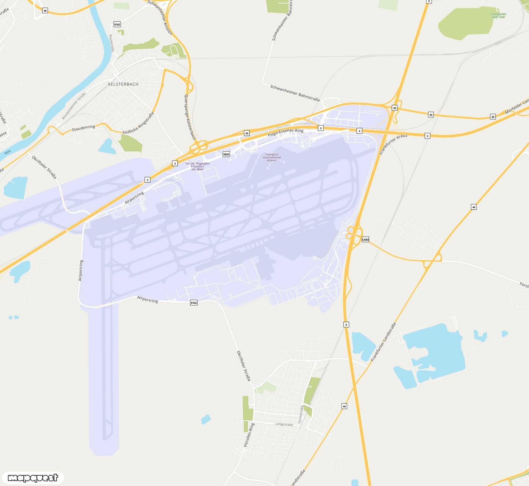 Carte de <span>Aéroport international de </span>Frankfurt am Main<span>(FRA)</span>
