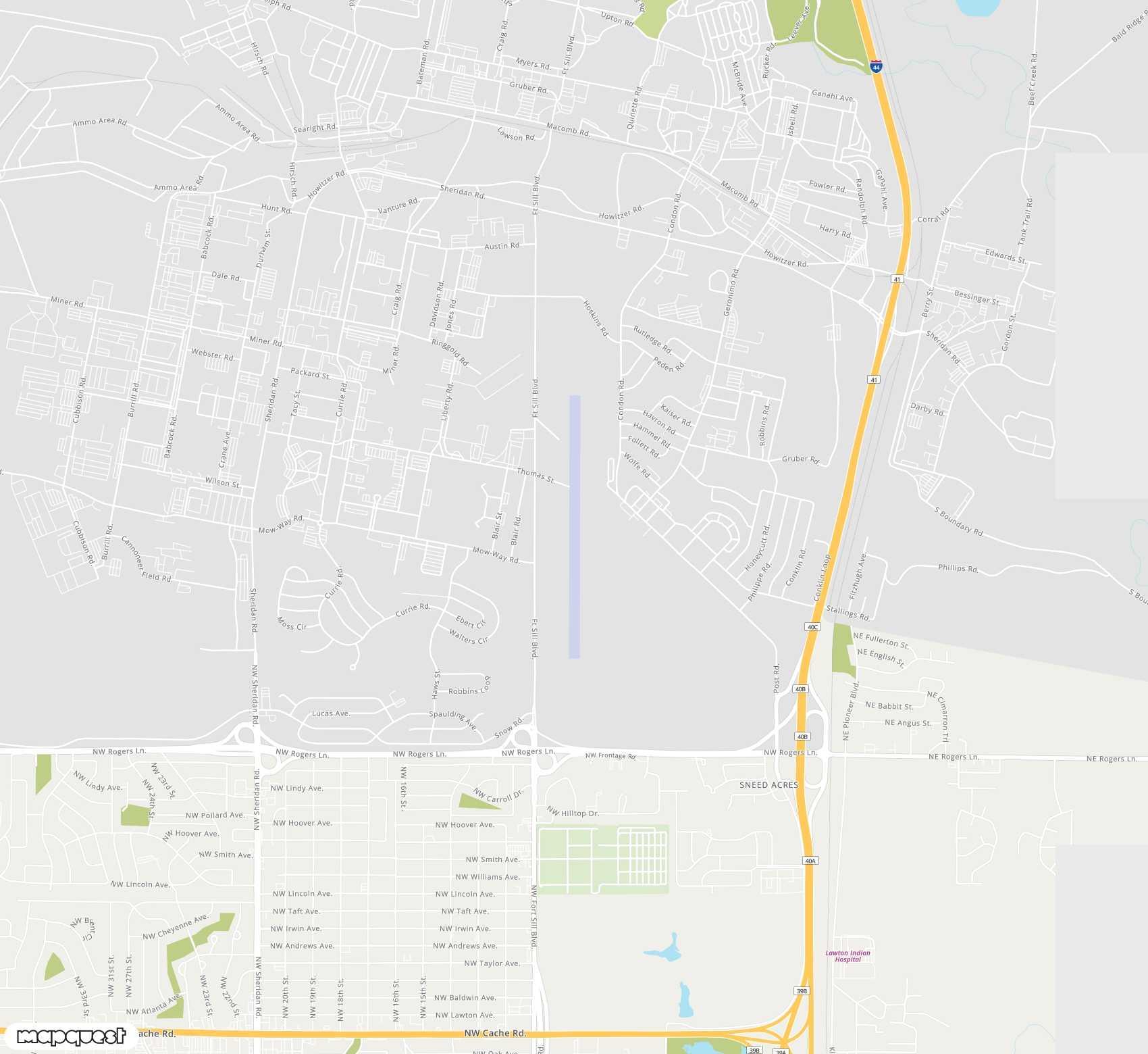 Carte de <span>Aéroport de </span>Henry Post Army Air Field (Fort Sill)<span>(FSI)</span>