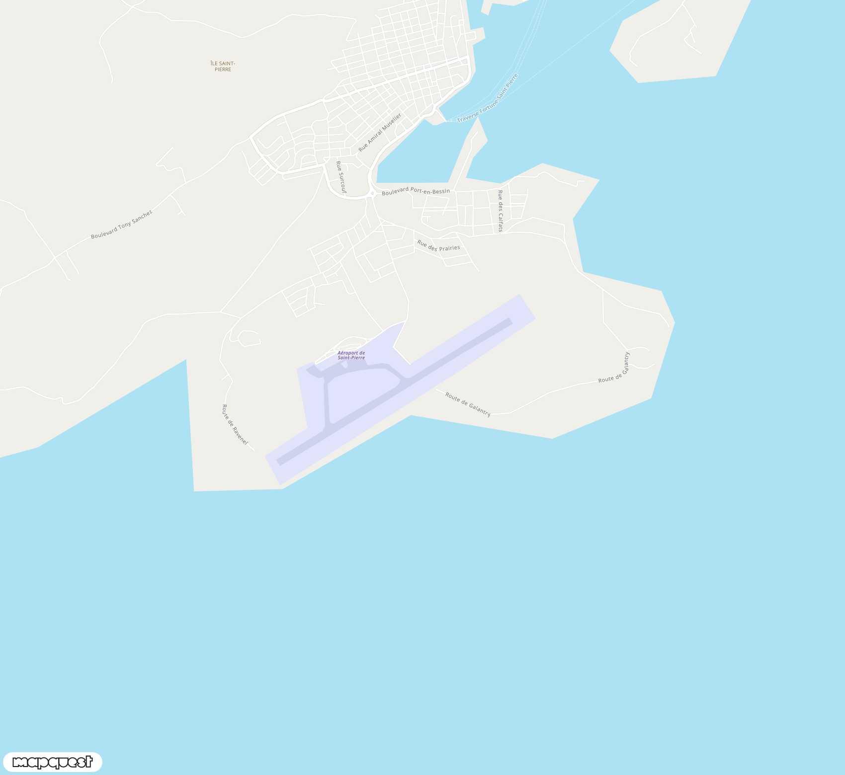 Carte de <span>Aéroport de </span>St Pierre<span>(FSP)</span>