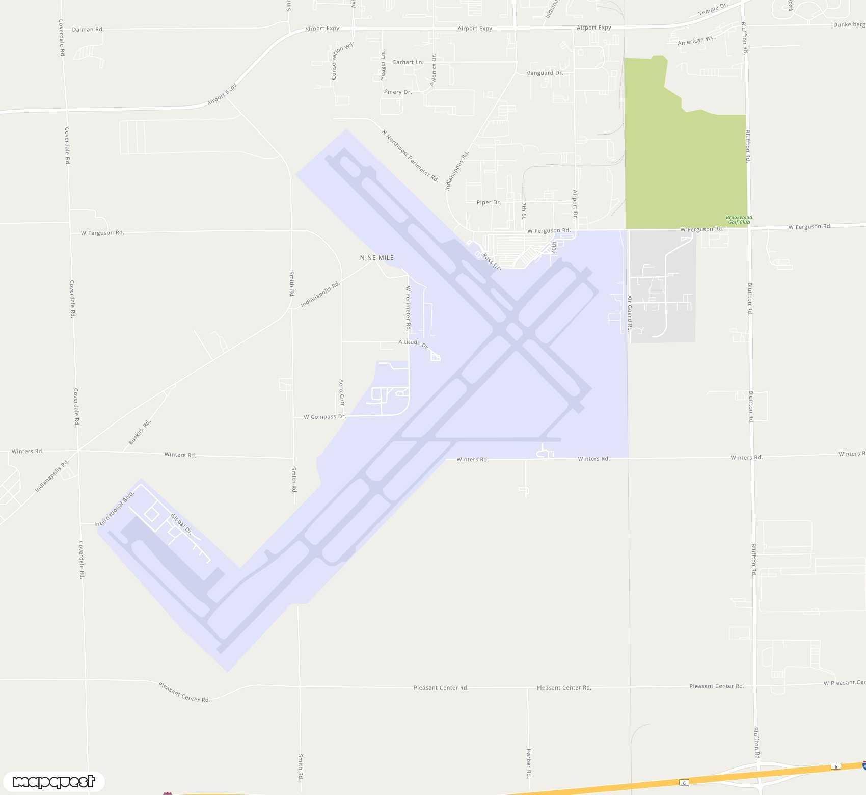 Carte de <span>Aéroport de </span>Fort Wayne<span>(FWA)</span>