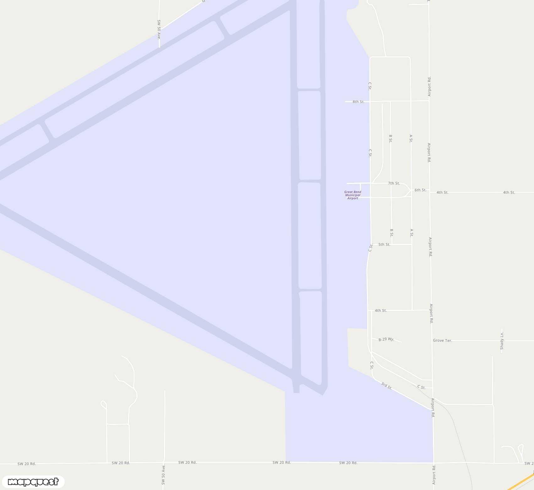 Carte de <span>Aérodrome de </span>Great Bend Municipal<span>(GBD)</span>