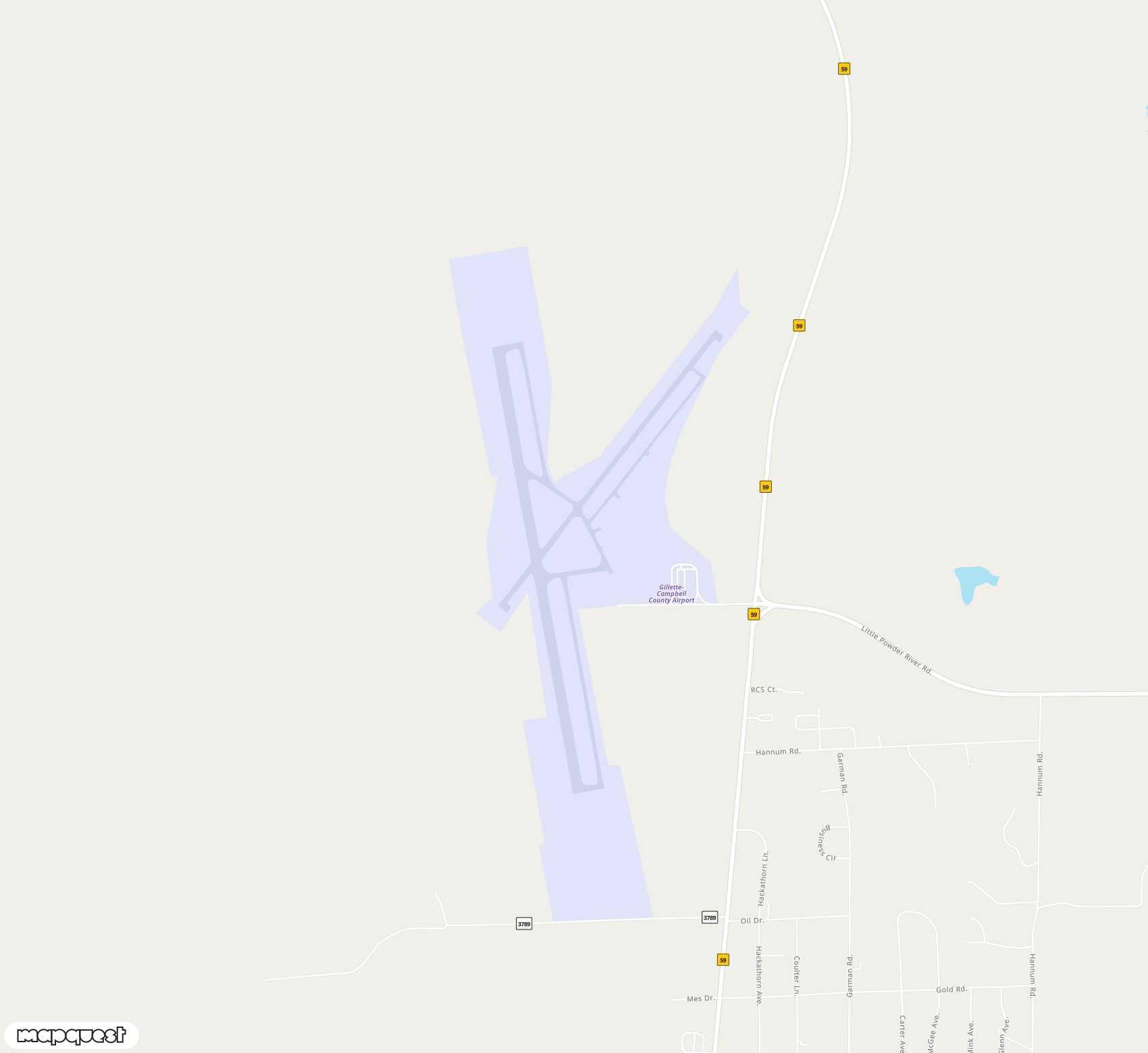 Carte de Gillette Campbell County <span>airport (GCC)</span>