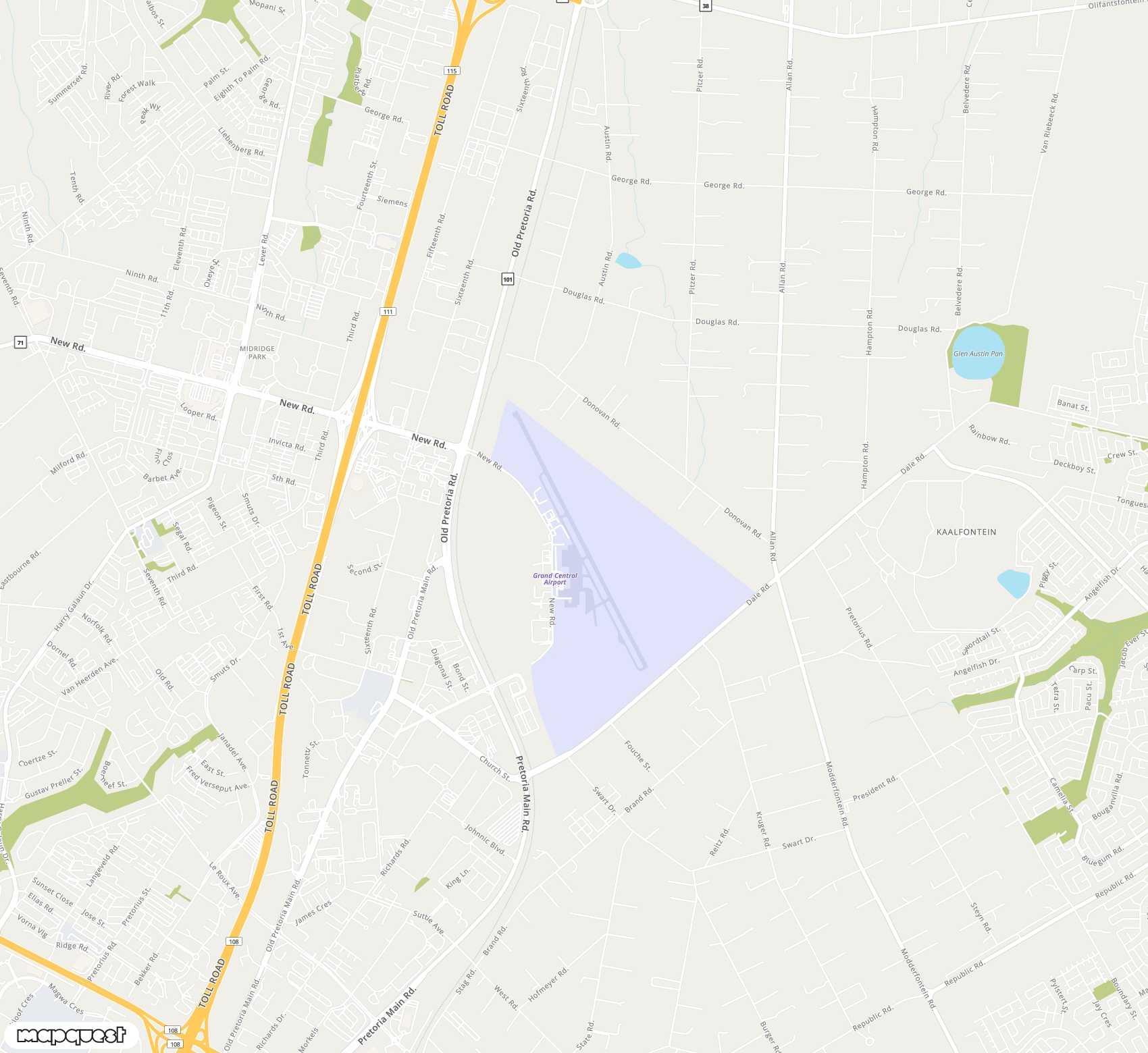 Carte de Grand Central <span>airport (GCJ)</span>