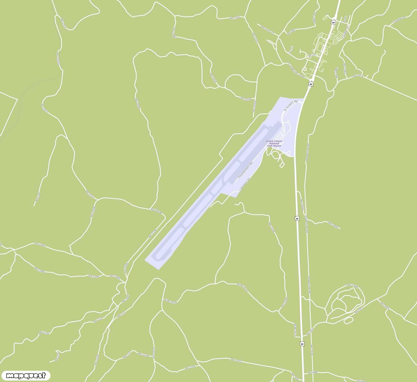 Carte de <span>Aéroport de </span>Grand Canyon National Park<span>(GCN)</span>
