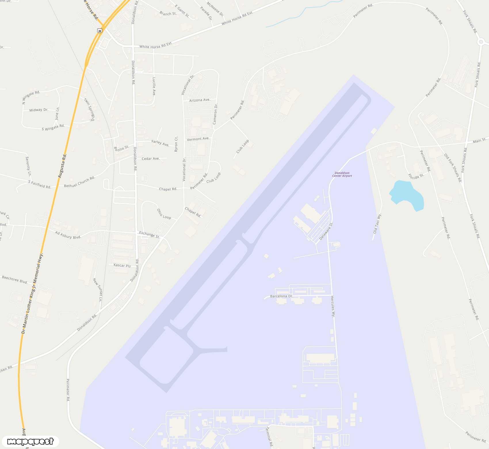 Carte de <span>Aérodrome de </span>Donaldson Field<span>(GDC)</span>