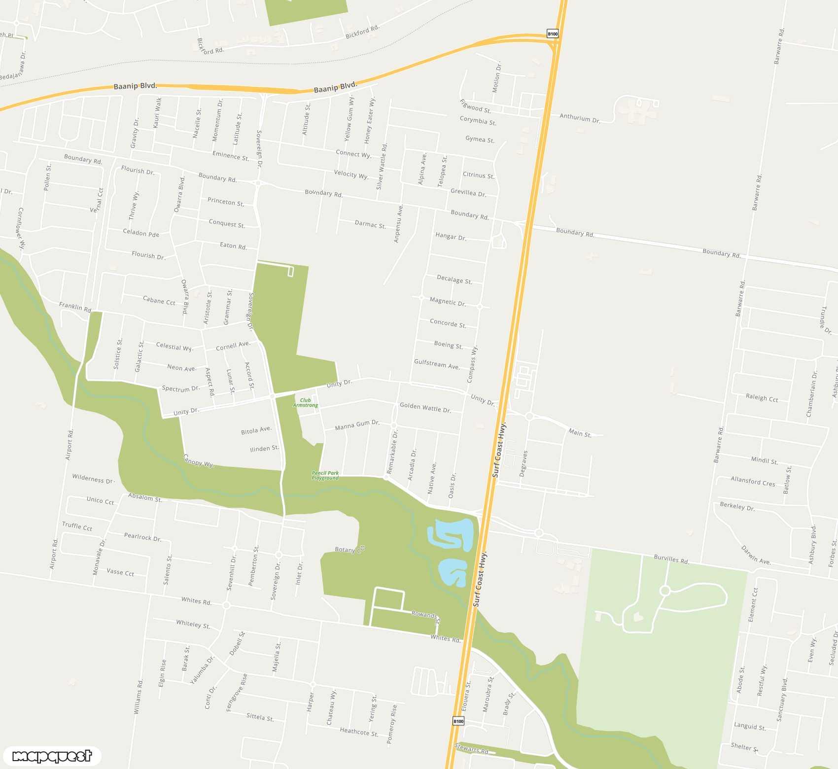 Carte de <span>Aérodrome de </span>Geelong<span>(GEX)</span>