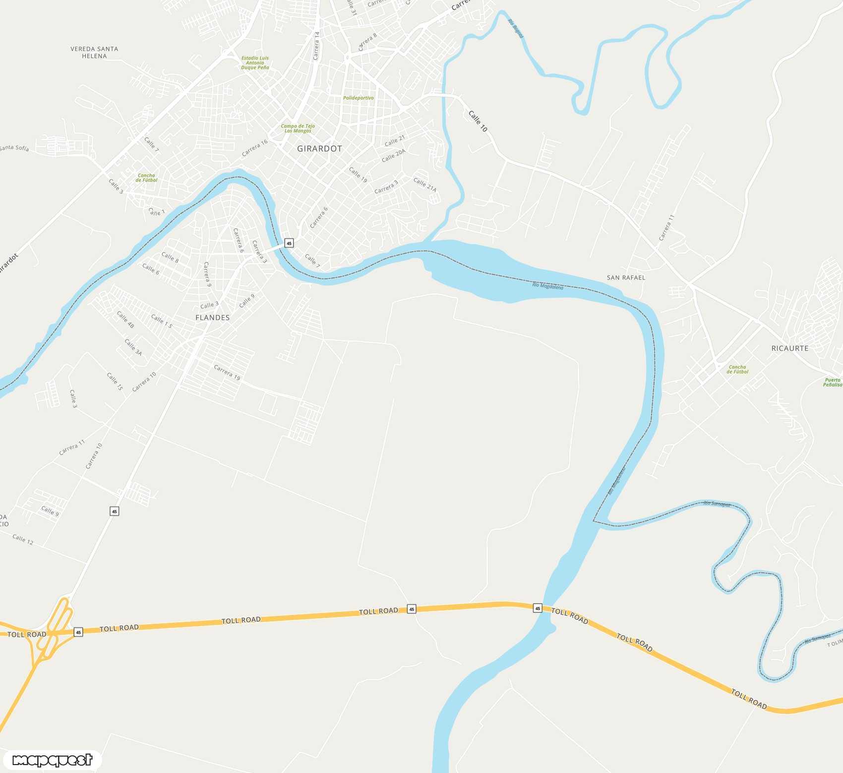 Carte de <span>Aéroport de </span>Santiago Vila<span>(GIR)</span>