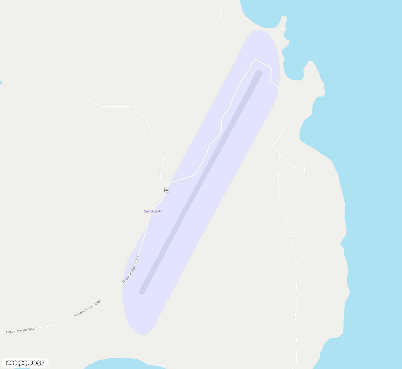 Carte de Gjögur <span>airfield (GJR)</span>