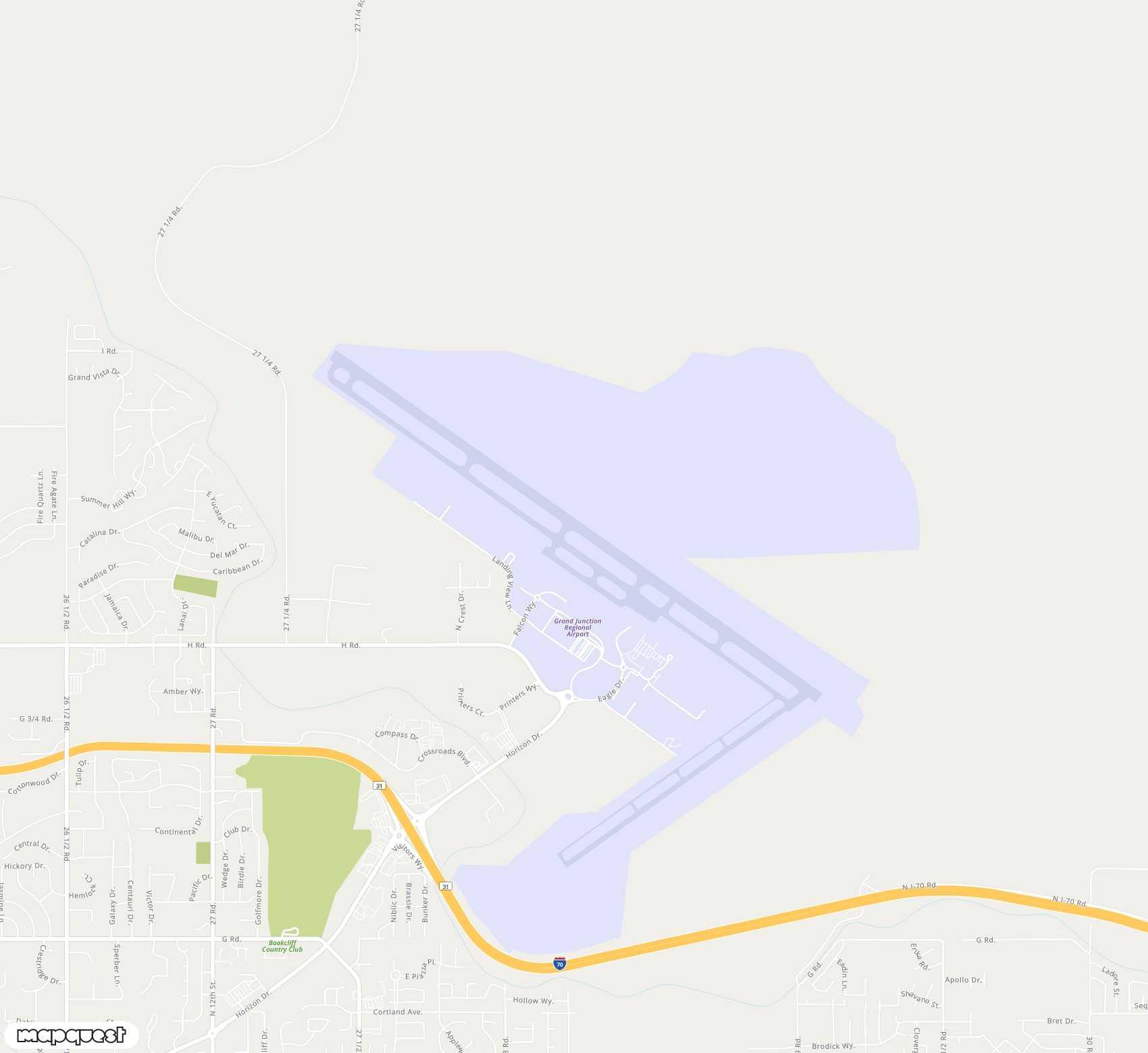 Carte de <span>Aéroport de </span>Grand Junction Regional<span>(GJT)</span>