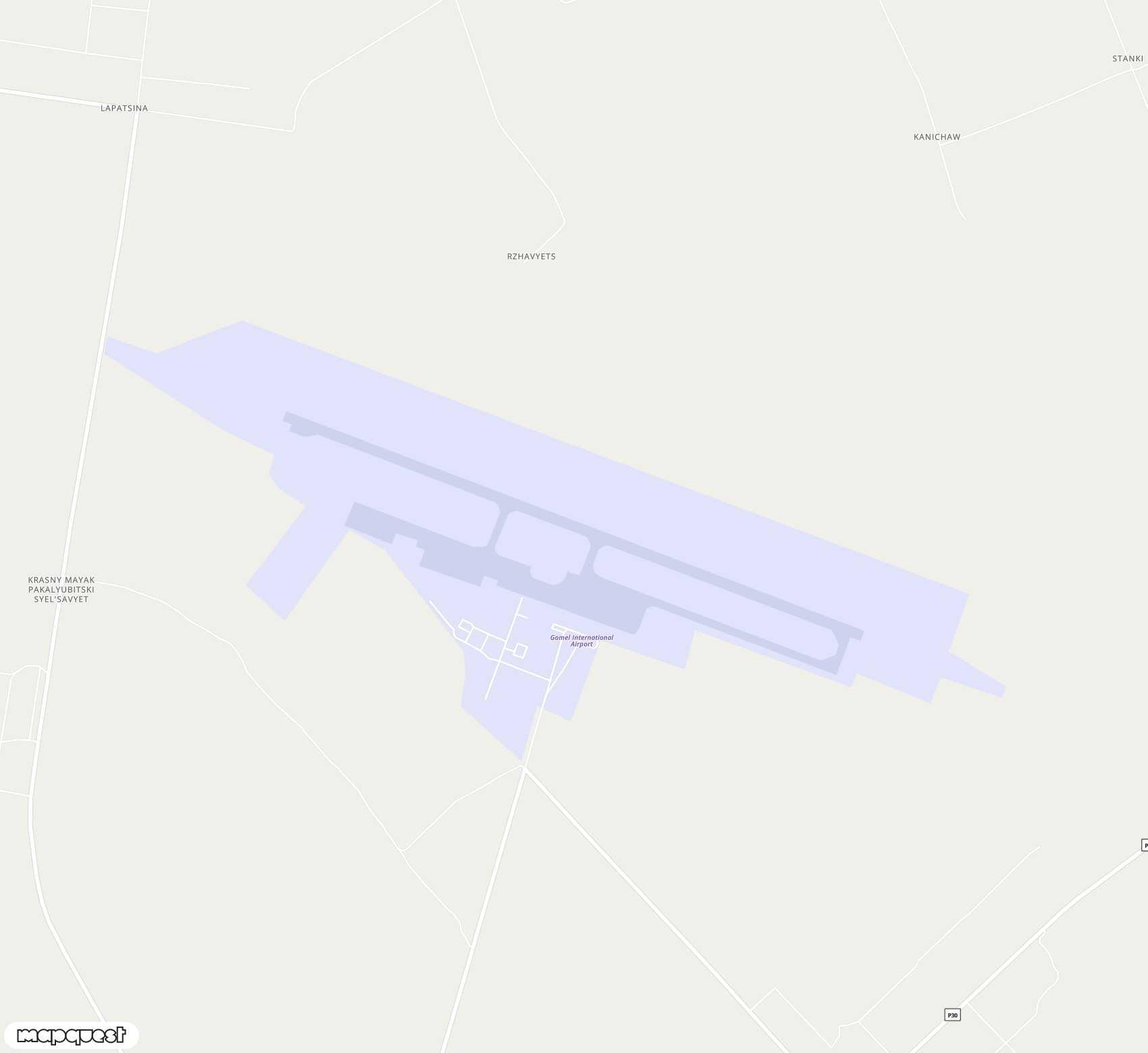 Carte de Gomel <span>airport (GME)</span>