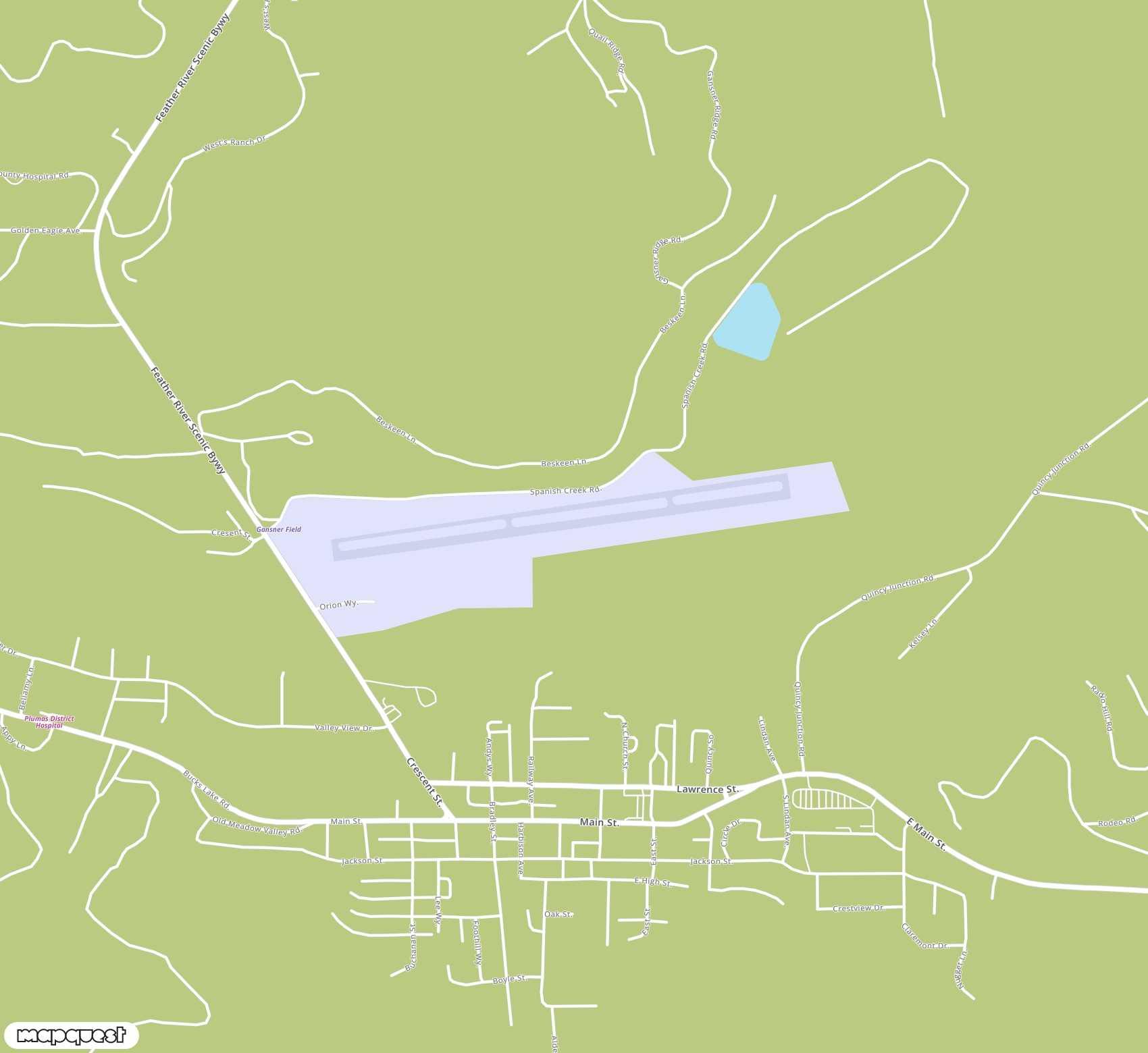 Carte de <span>Aérodrome de </span>Gansner Field<span>(GNF)</span>