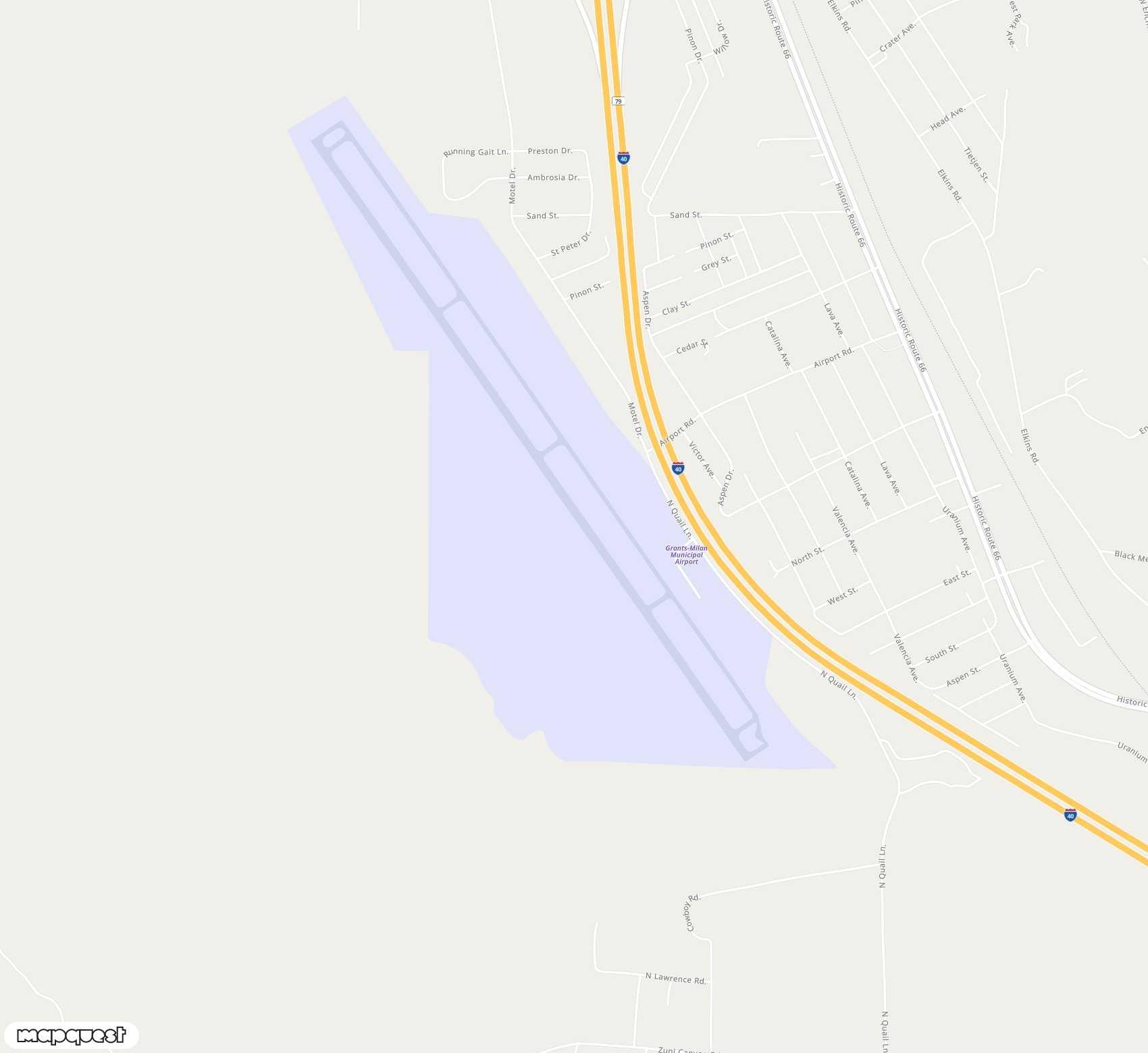 Carte de <span>Aérodrome de </span>Grants-Milan Municipal<span>(GNT)</span>