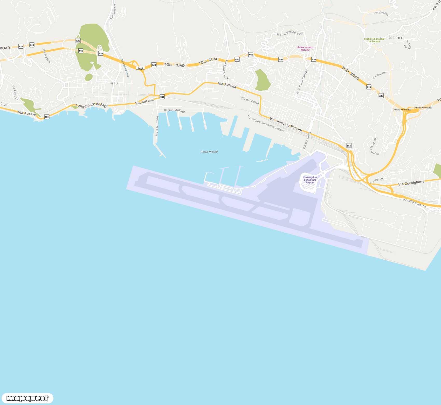 Carte de Genoa Cristoforo Colombo <span>airport (GOA)</span>