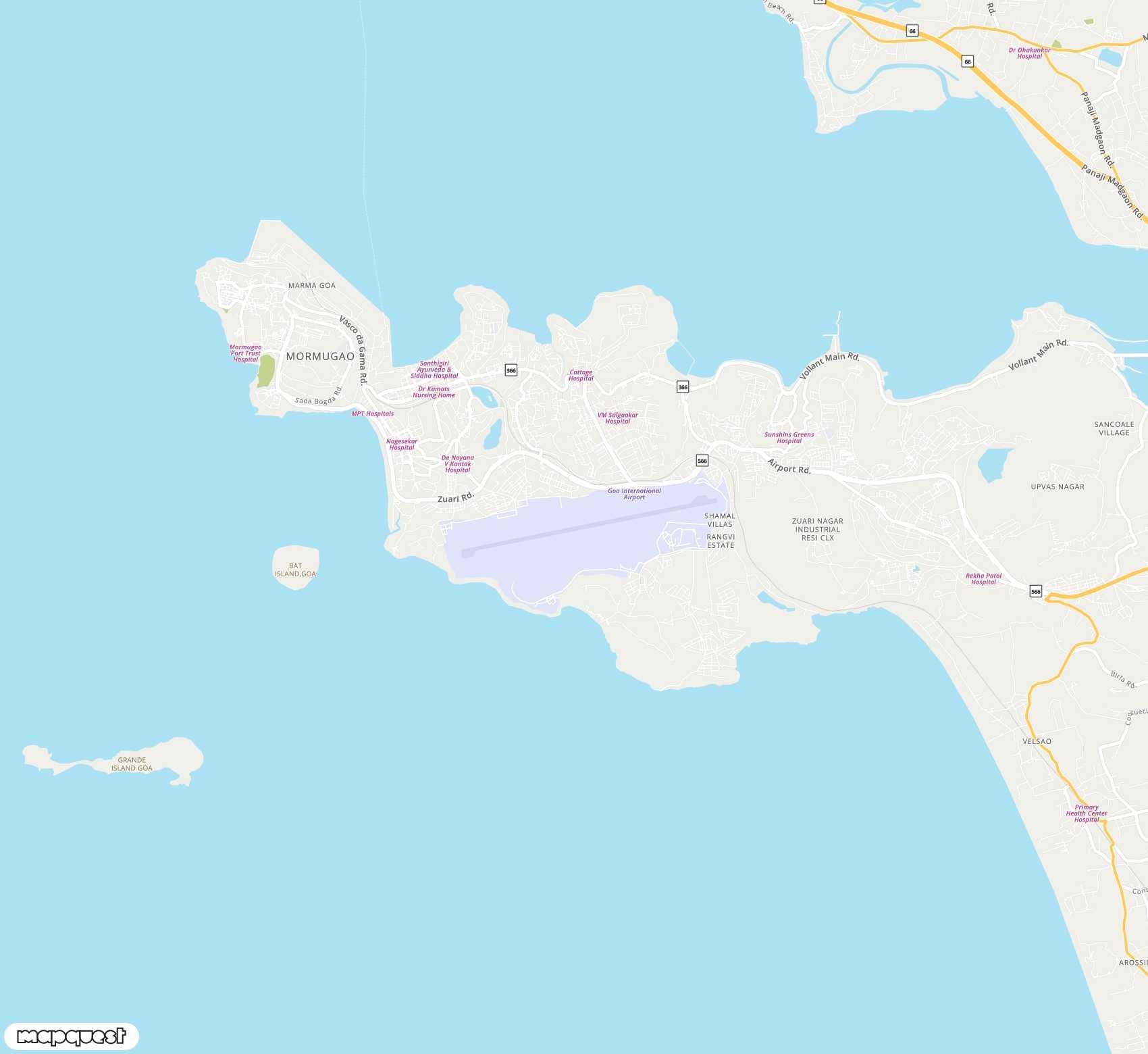 Carte de Dabolim <span>international airport (GOI)</span>