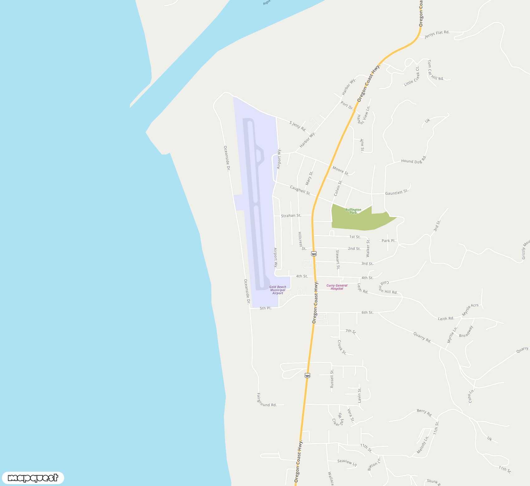 Carte de <span>Aérodrome de </span>Gold Beach Municipal<span>(GOL)</span>