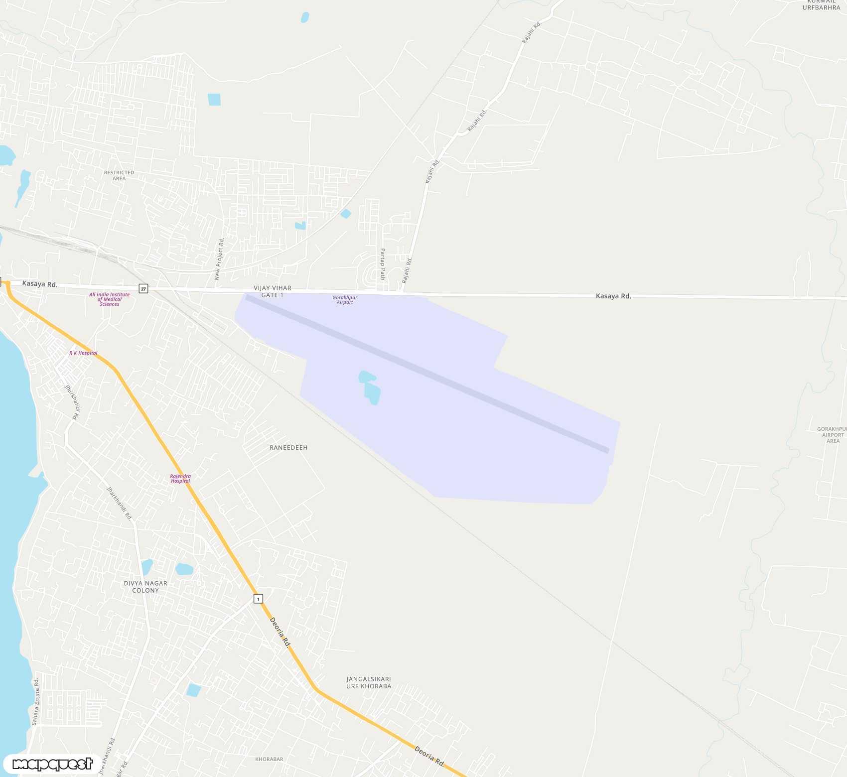 Carte de <span>Aéroport de </span>Gorakhpur<span>(GOP)</span>