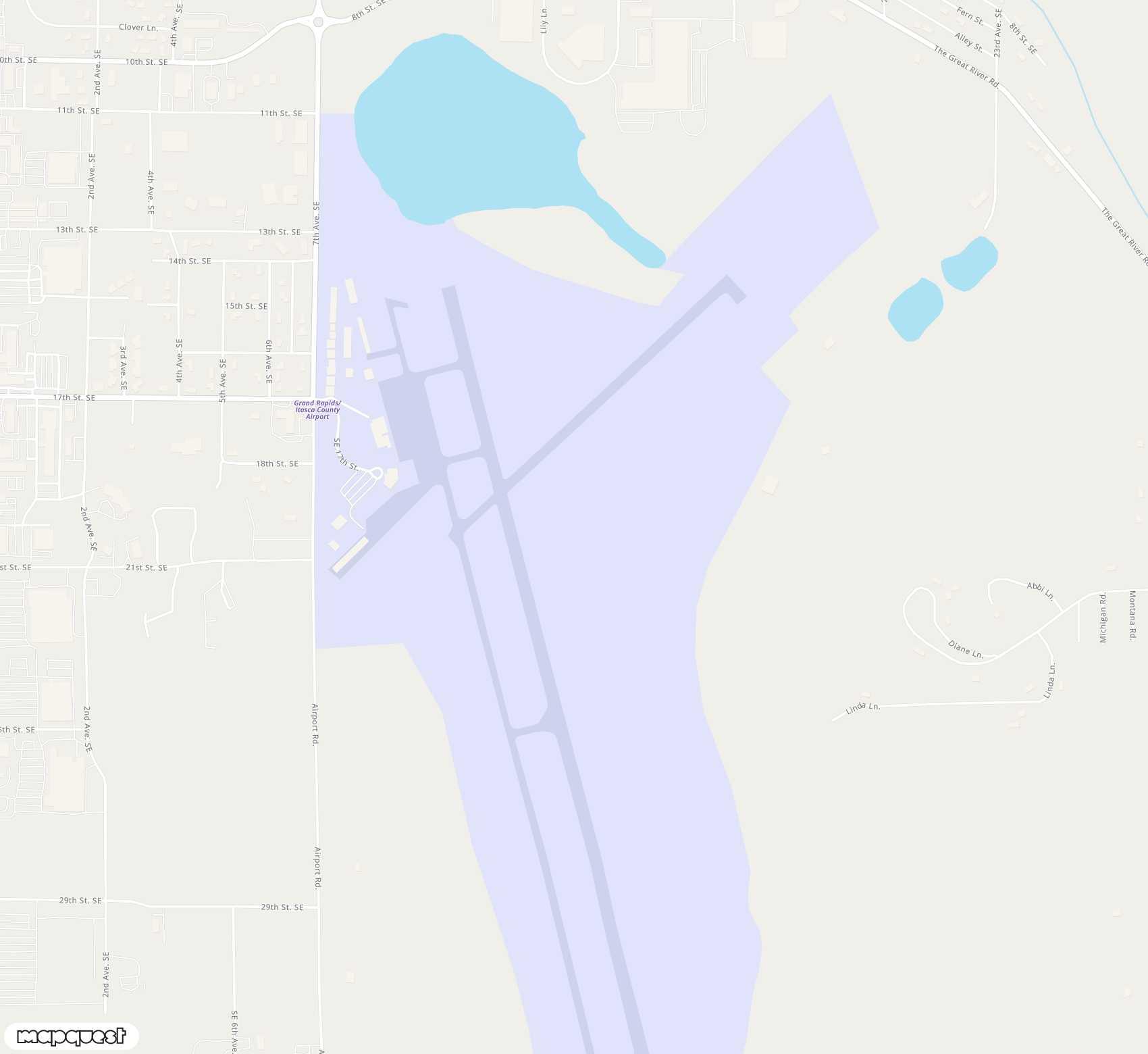 Carte de <span>Aérodrome de </span>Grand Rapids Itasca Co-Gordon Newstrom field<span>(GPZ)</span>