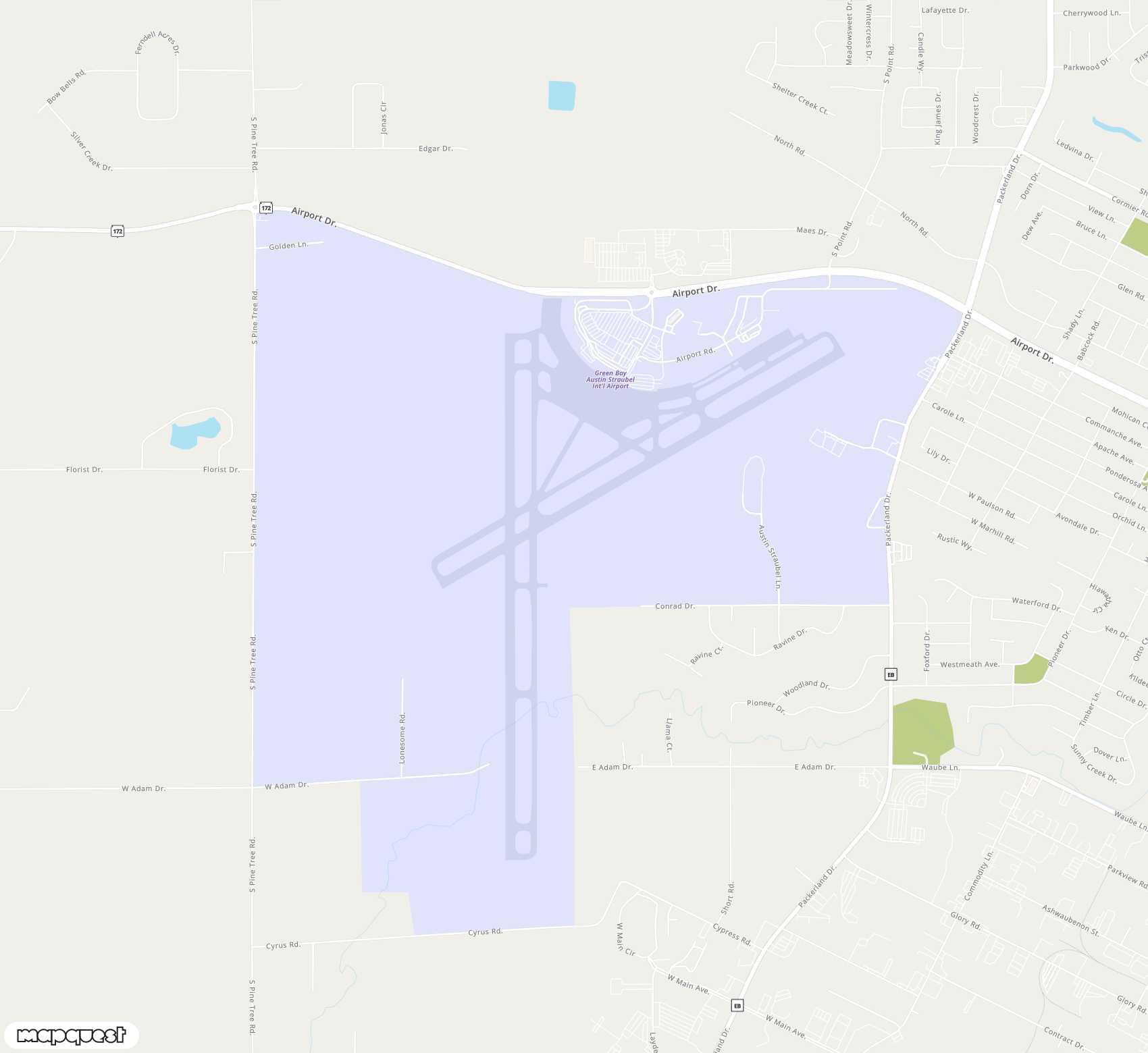 Carte de Austin Straubel <span>airport (GRB)</span>