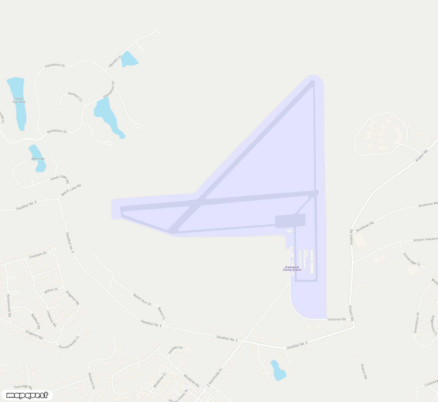 Carte de <span>Aérodrome de </span>Greenwood County<span>(GRD)</span>