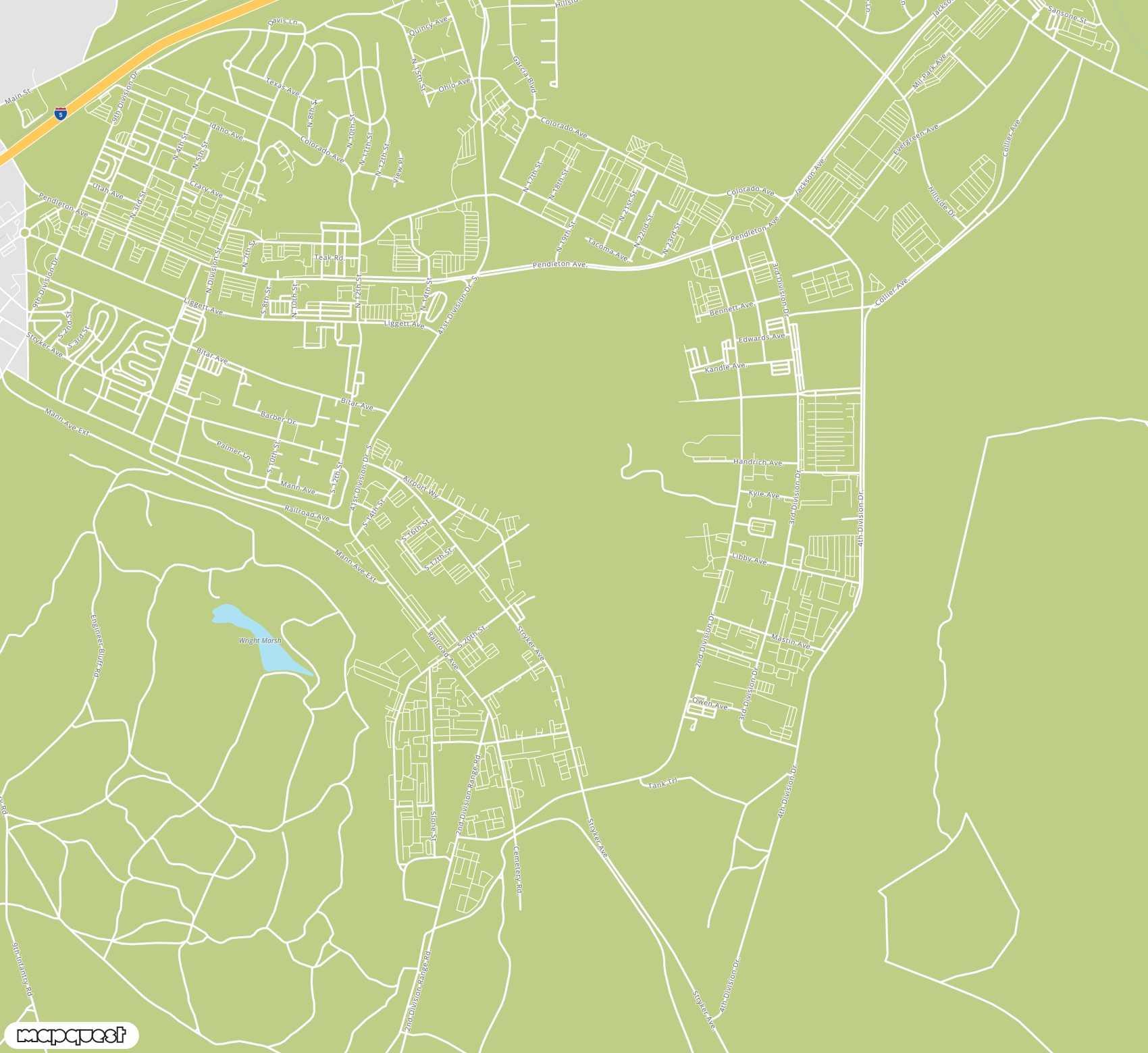 Carte de <span>Aéroport de </span>Gray Army Air Field<span>(GRF)</span>