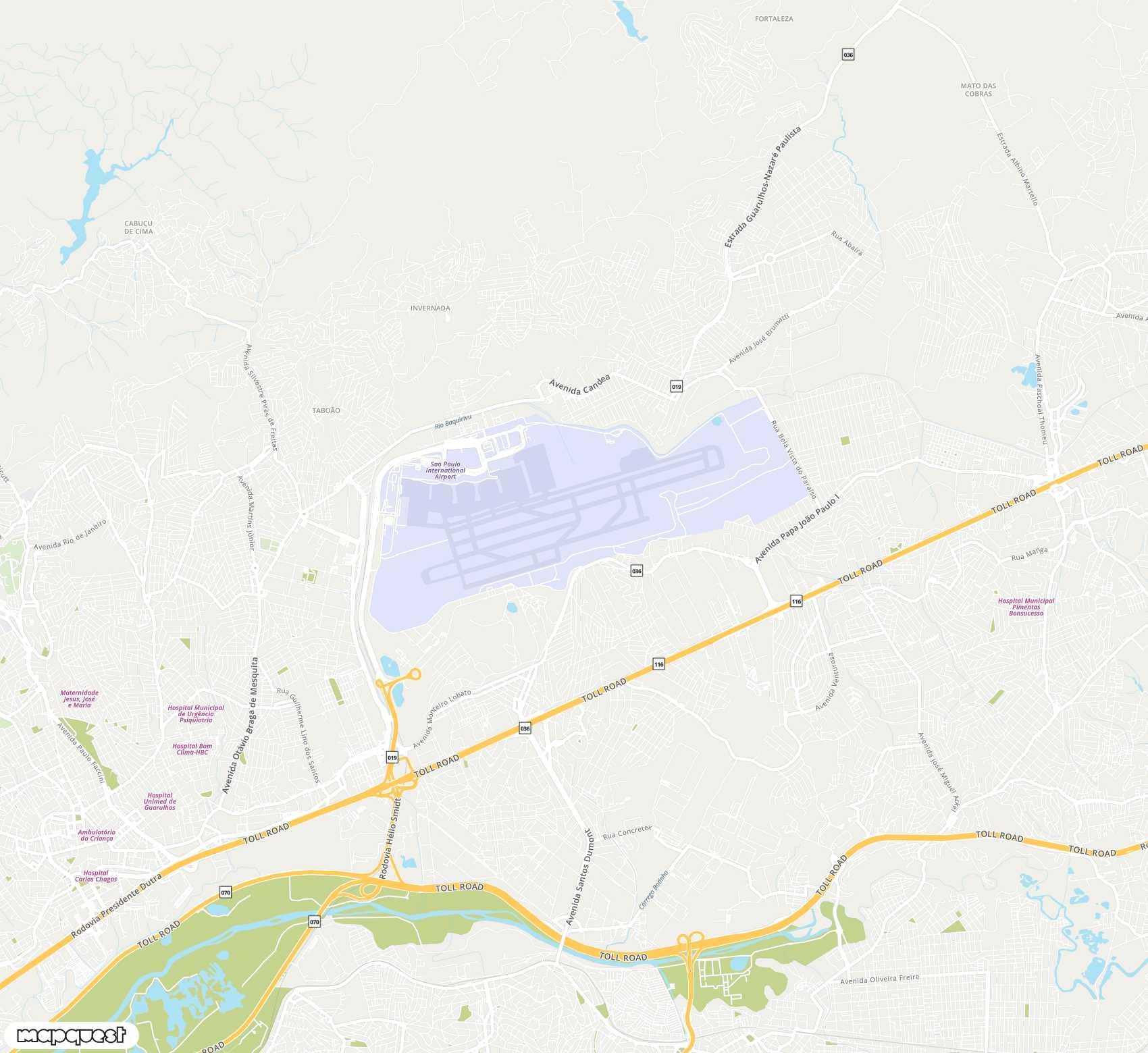 Carte de Guarulhos - Governador André Franco Montoro <span>international airport (GRU)</span>