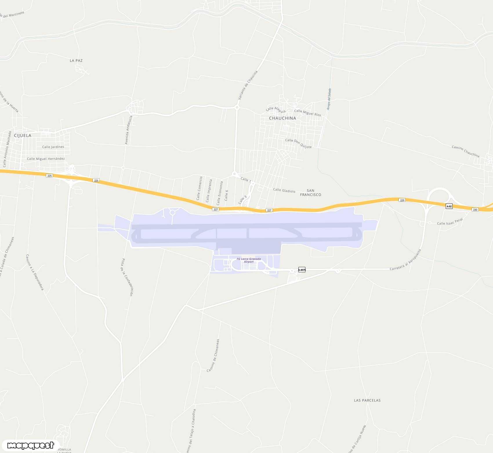 Carte de F.G.L. Granada-Jaén <span>airport (GRX)</span>