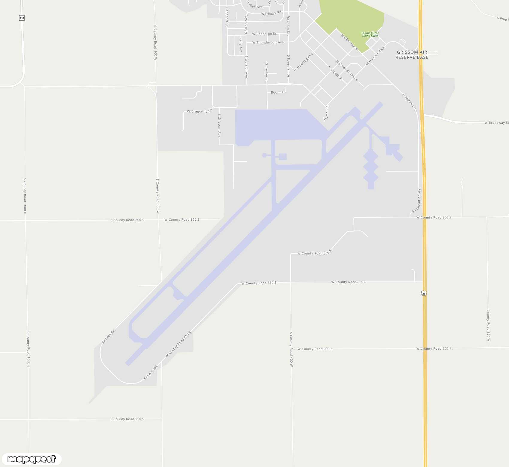 Carte de <span>Aéroport de </span>Grissom Air Reserve Base<span>(GUS)</span>