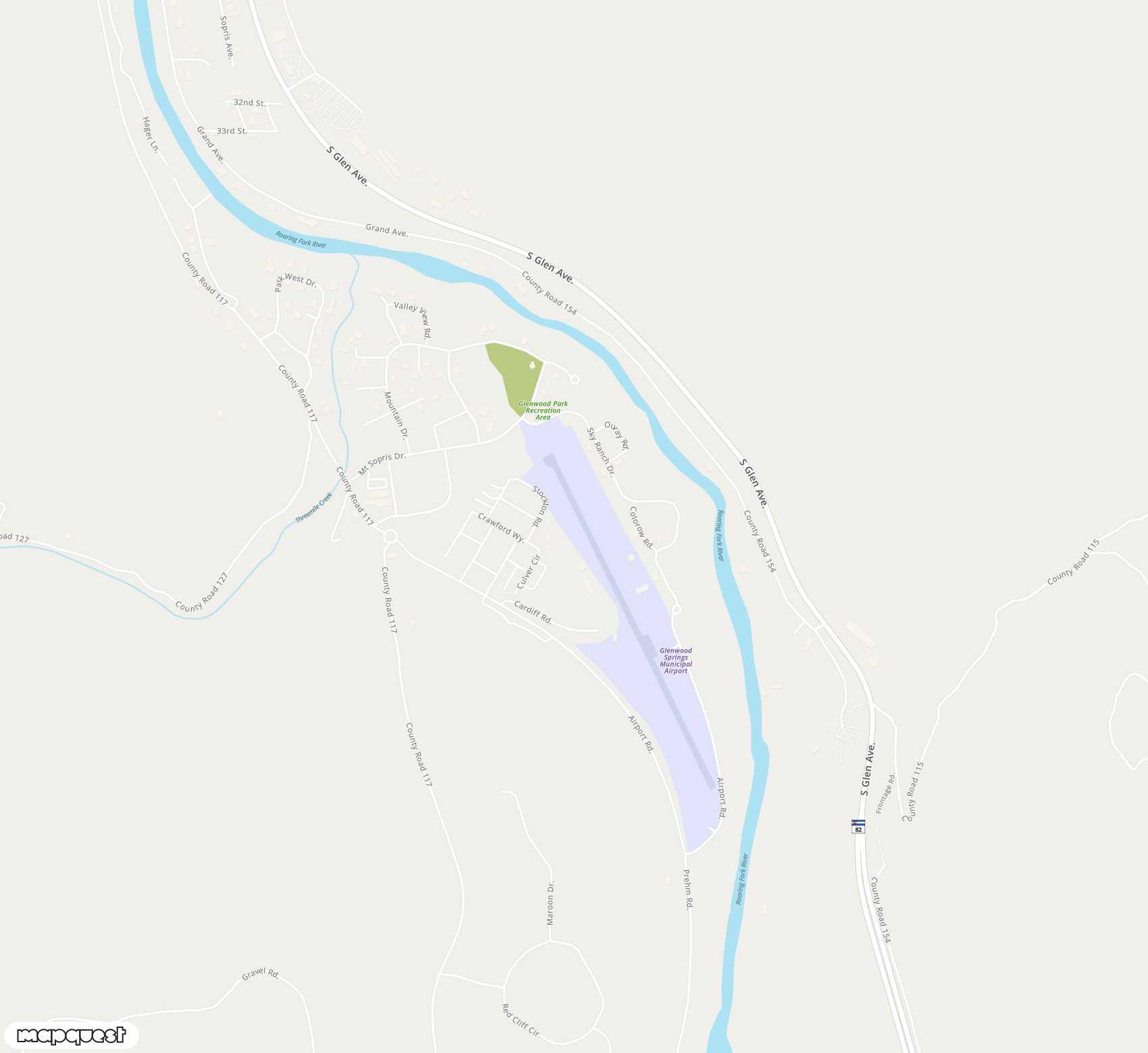 Carte de <span>Aérodrome de </span>Glenwood Springs Municipal<span>(GWS)</span>