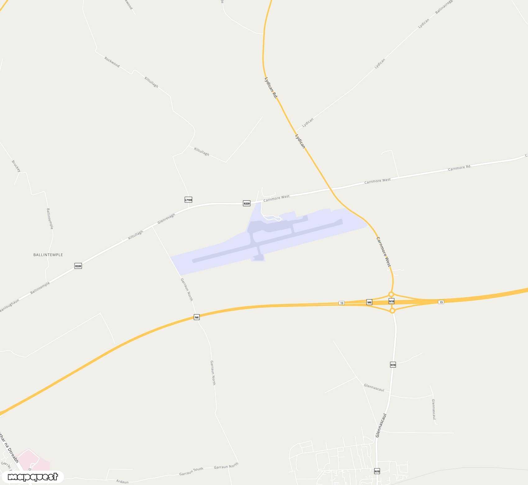 Carte de <span>Aéroport de </span>Galway<span>(GWY)</span>