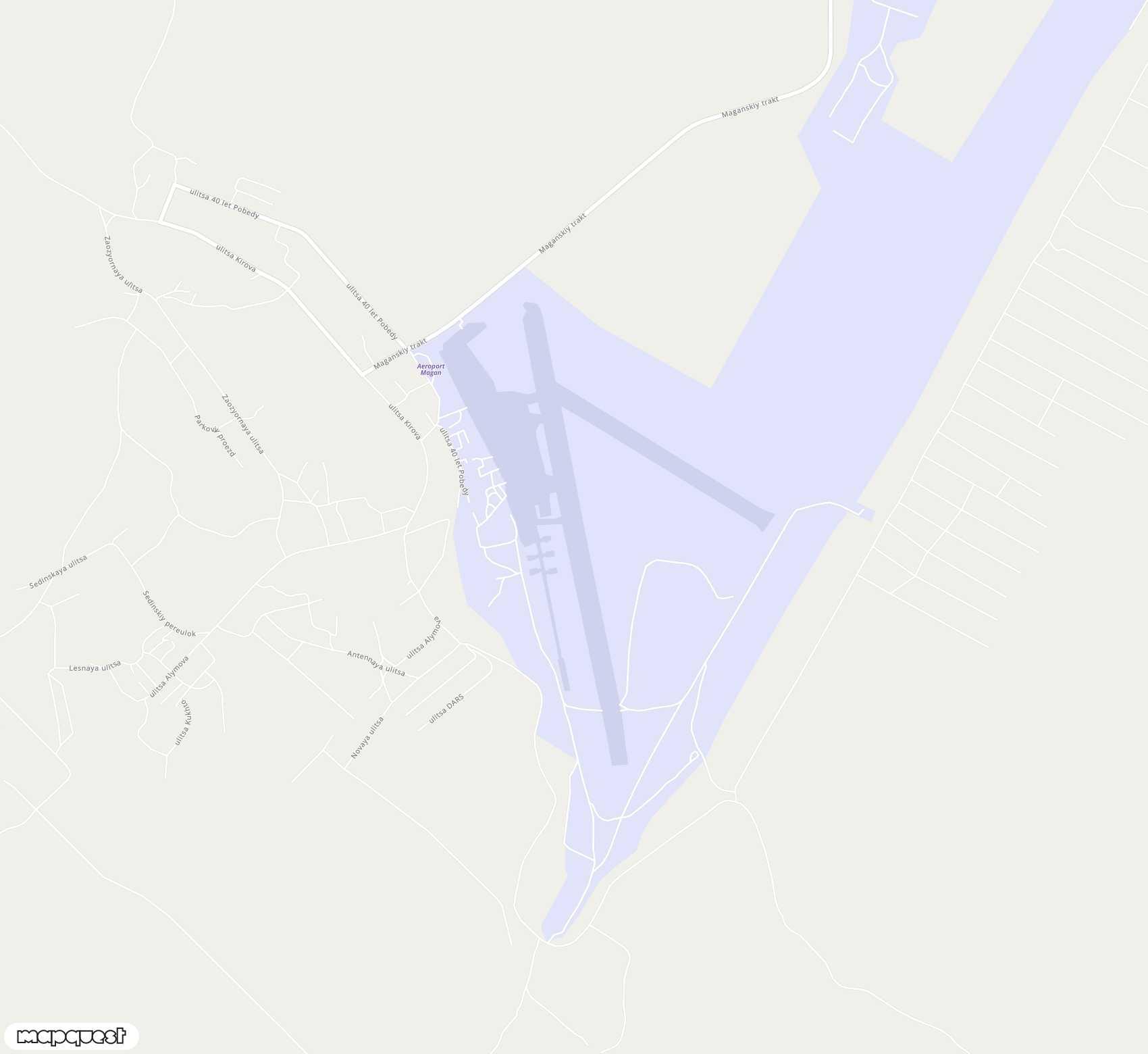 Carte de <span>Aéroport de </span>Magan<span>(GYG)</span>