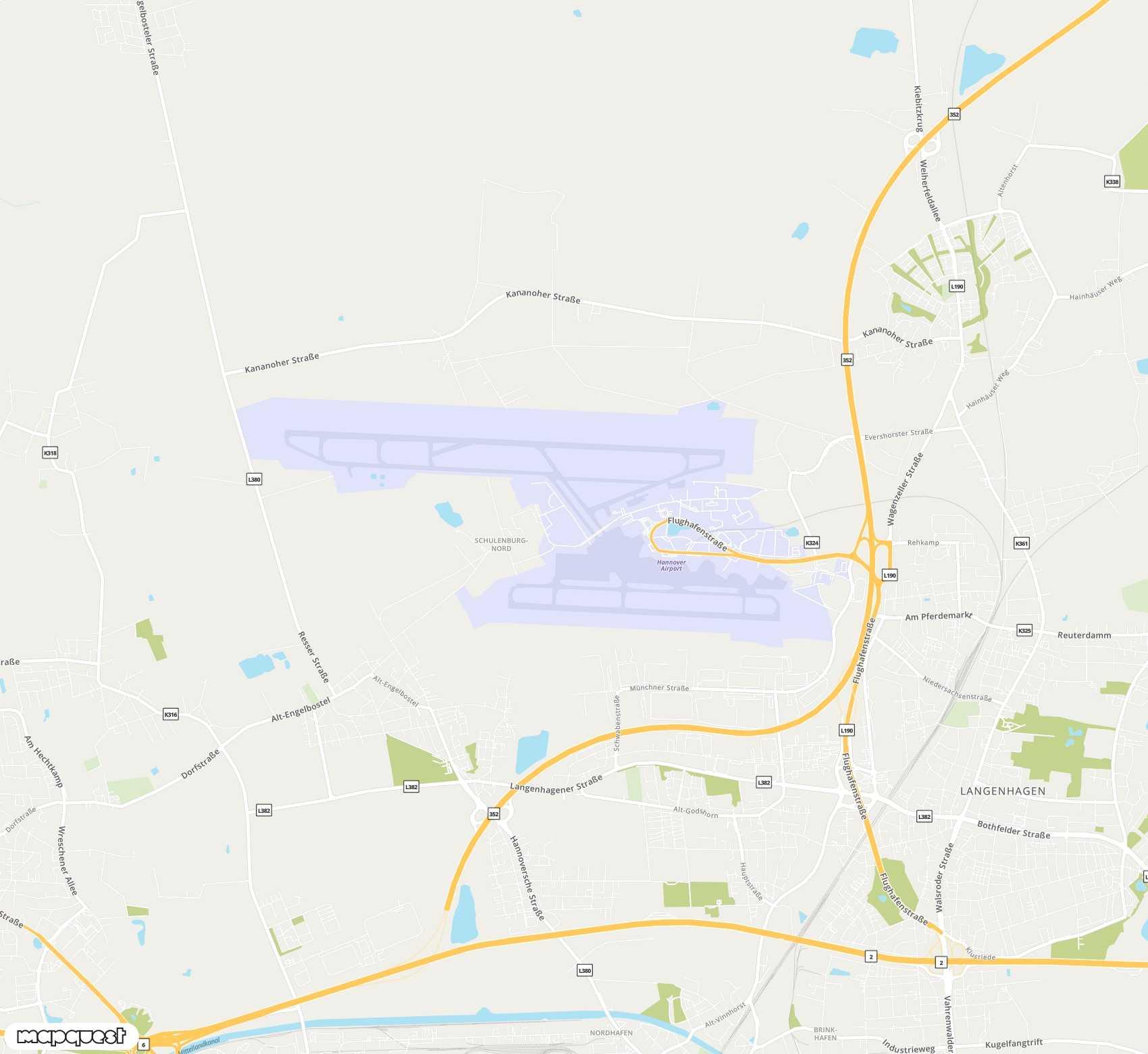 Carte de Hannover <span>international airport (HAJ)</span>