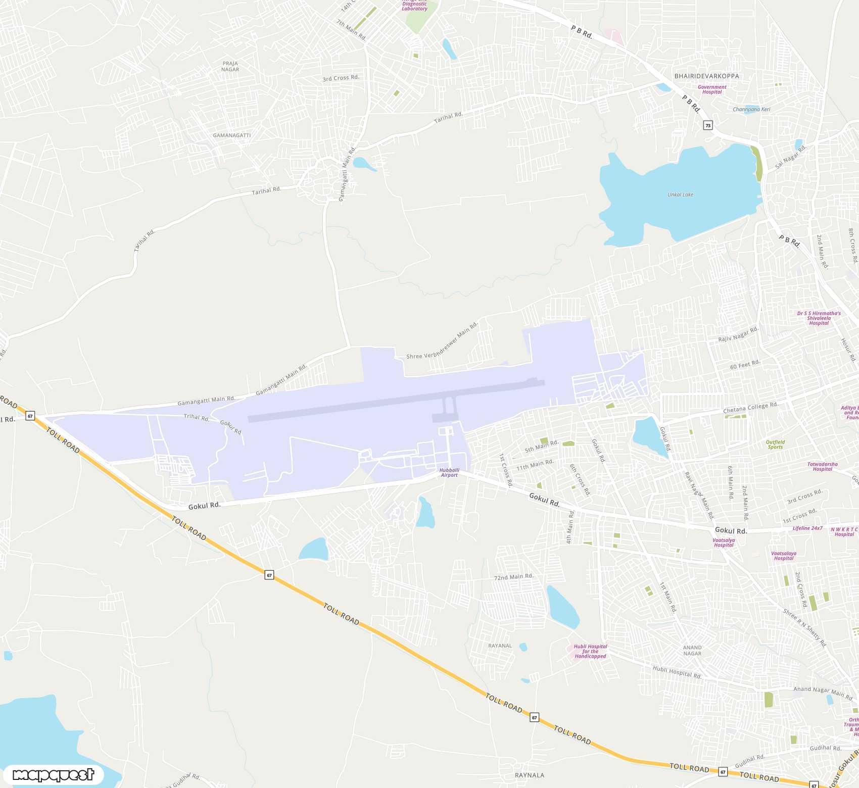 Carte de Hubli <span>airport (HBX)</span>