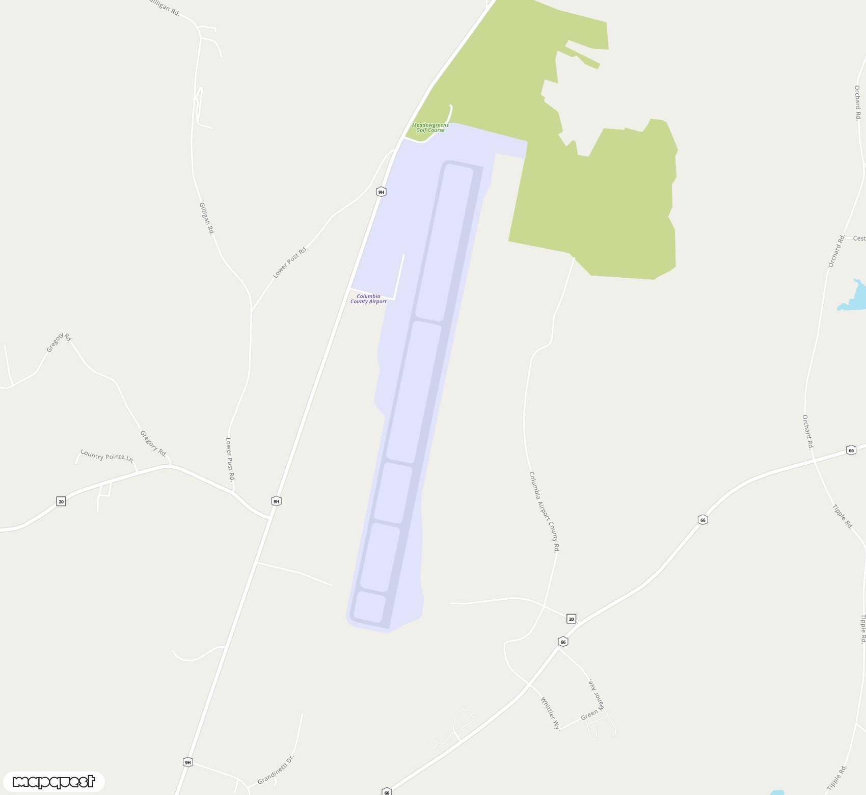 Carte de <span>Aérodrome de </span>Columbia County<span>(HCC)</span>