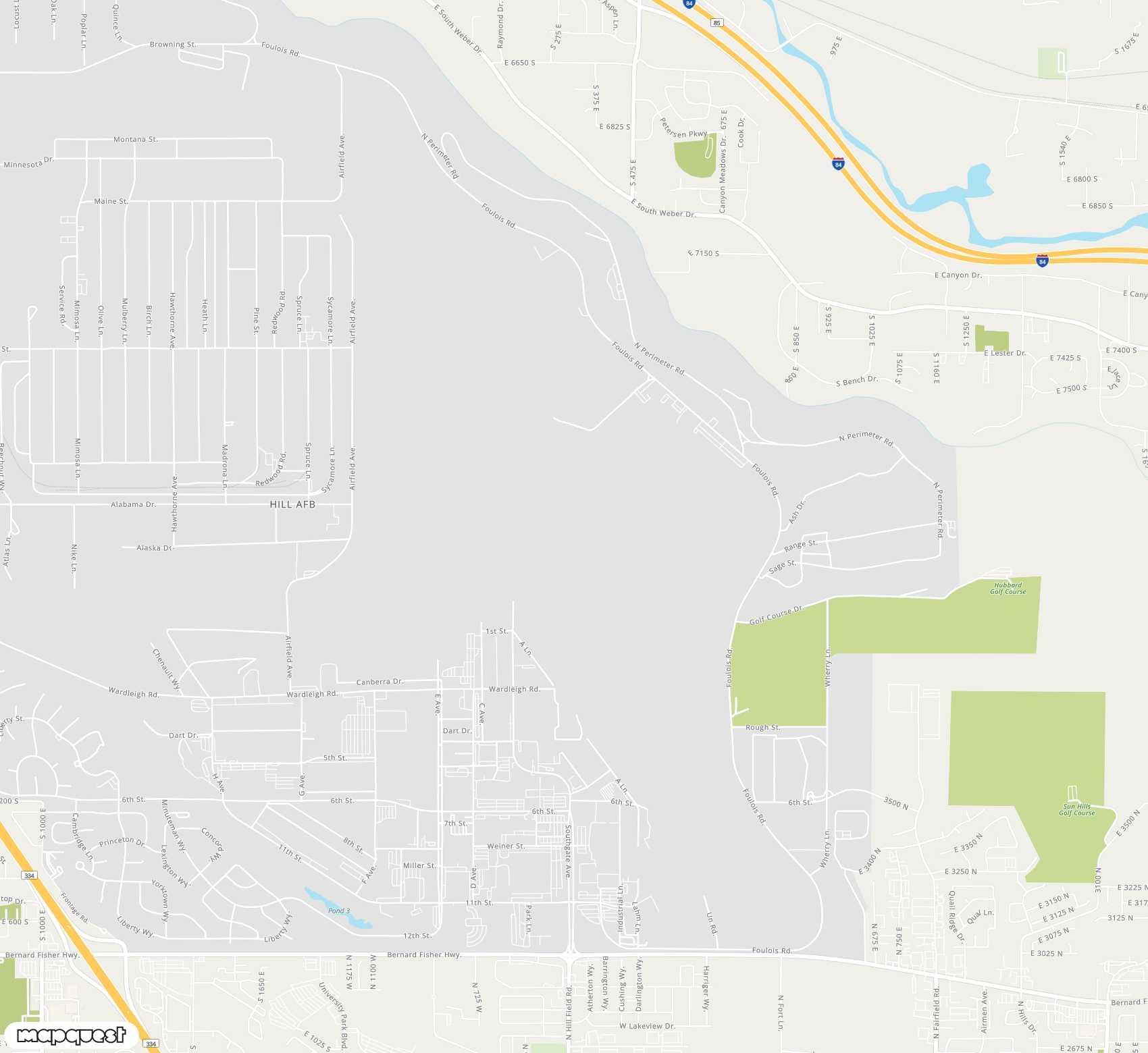 Carte de <span>Aéroport de </span>Hill Air Force Base<span>(HIF)</span>