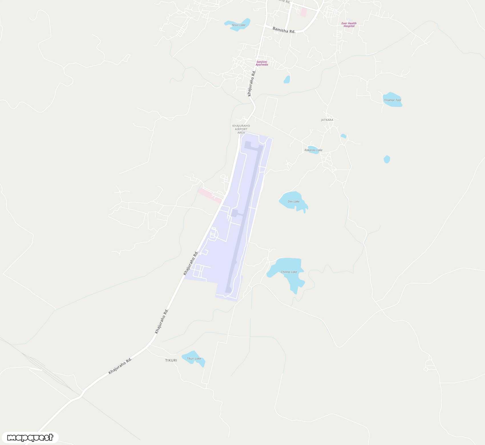 Carte de Khajuraho <span>airport (HJR)</span>