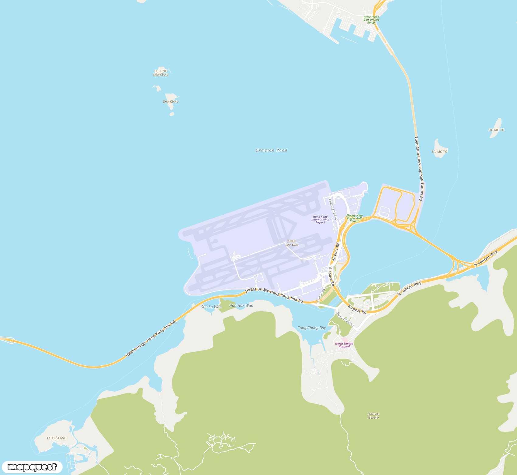 Carte de Hong Kong <span>international airport (HKG)</span>