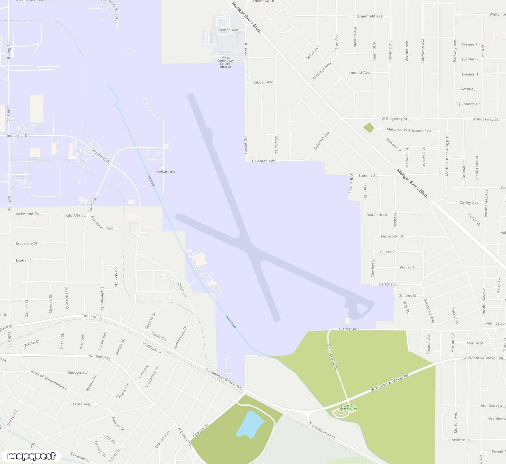 Carte de <span>Aérodrome de </span>Hawkins Field<span>(HKS)</span>