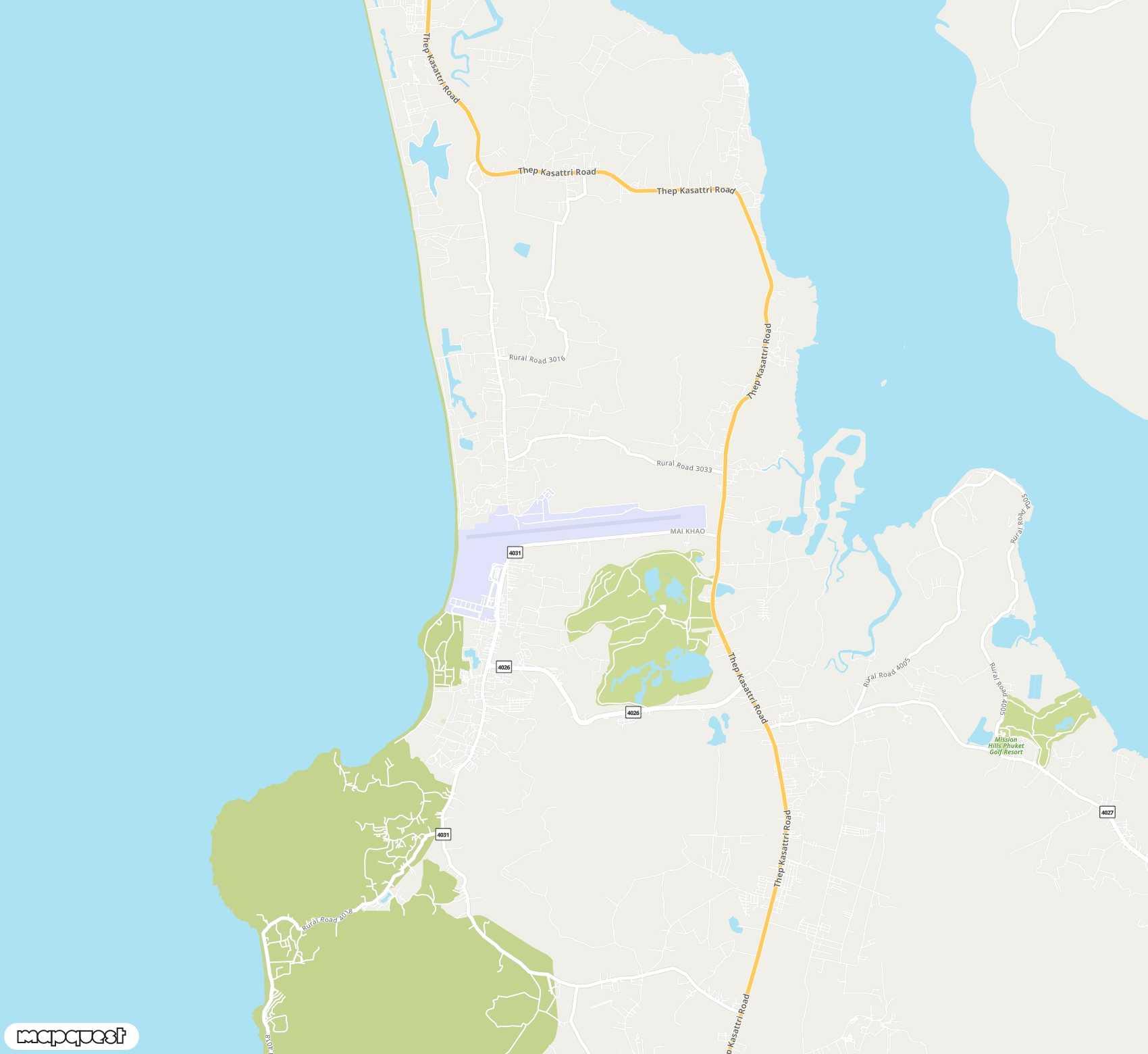 Carte de <span>Aéroport international de </span>Phuket<span>(HKT)</span>