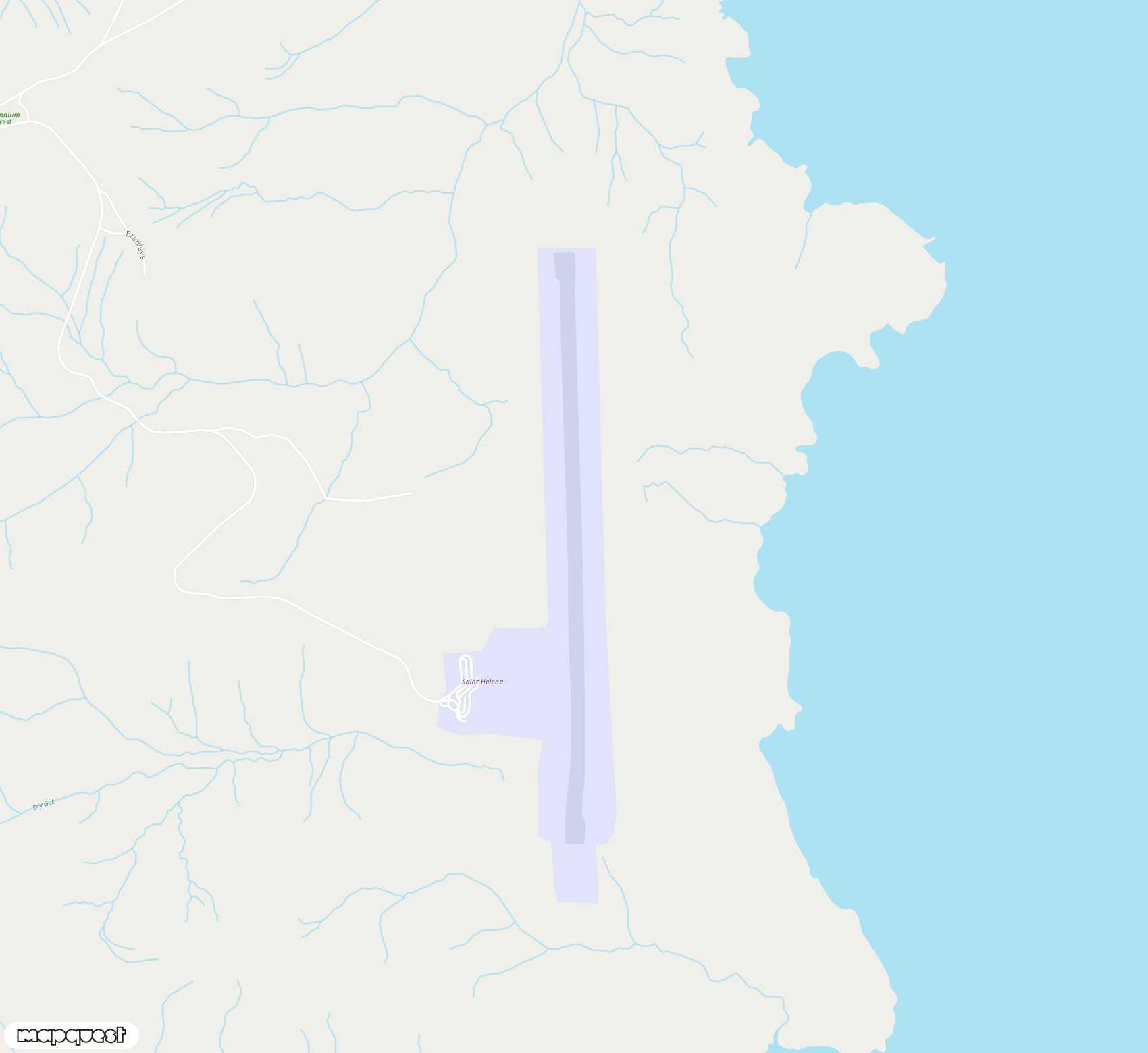 Carte de <span>Aérodrome de </span>Saint Helena<span>(HLE)</span>