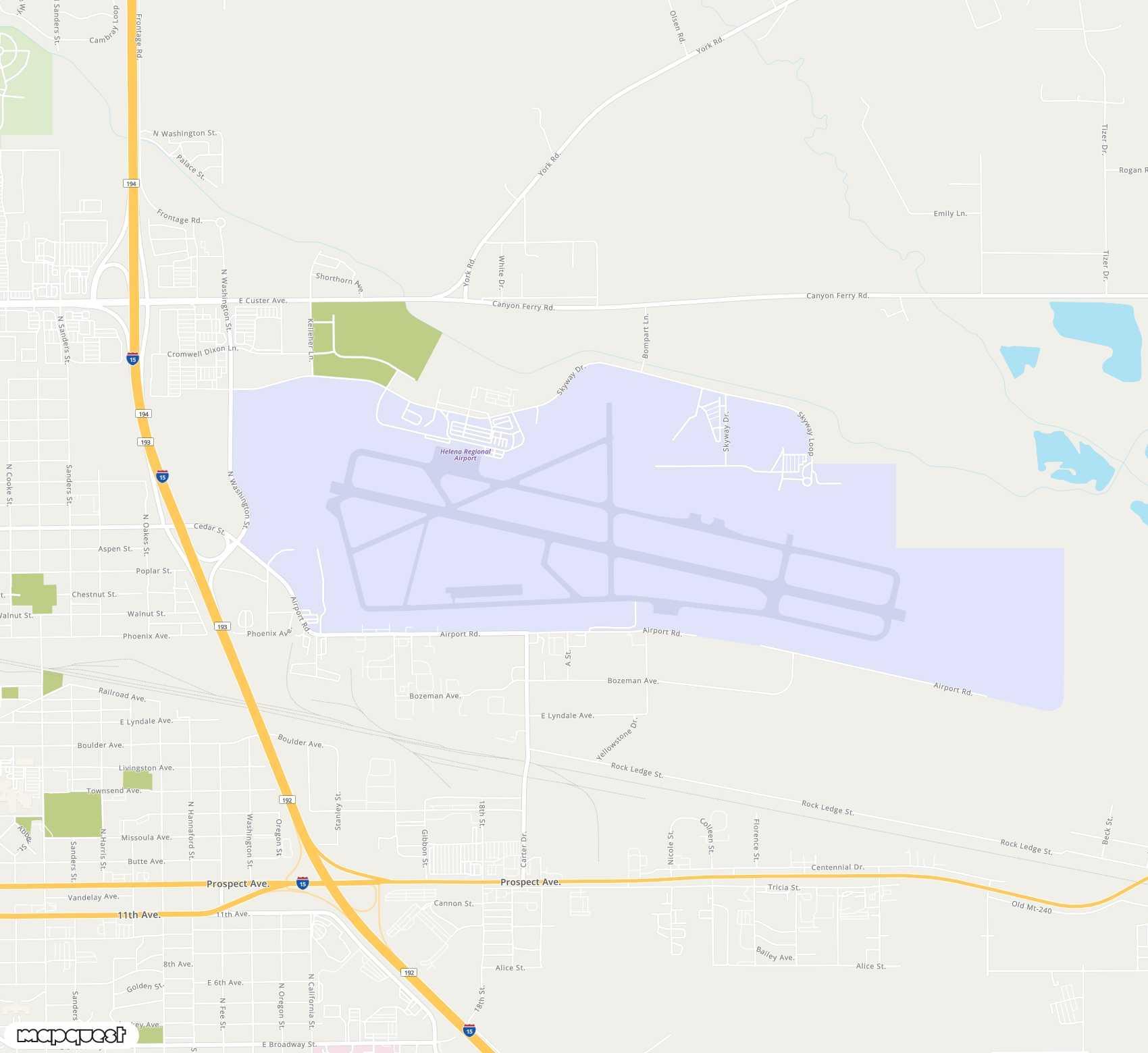 Carte de Helena Regional <span>airport (HLN)</span>